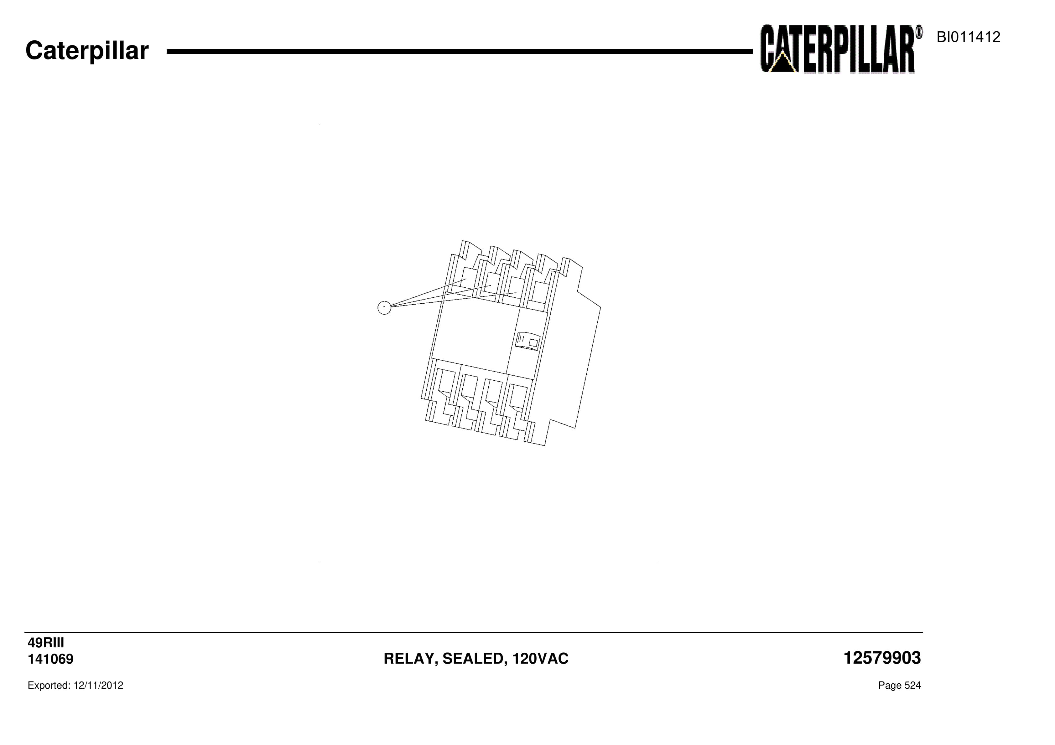 Caterpillar Rotary Drill Parts Manual BI011412-2