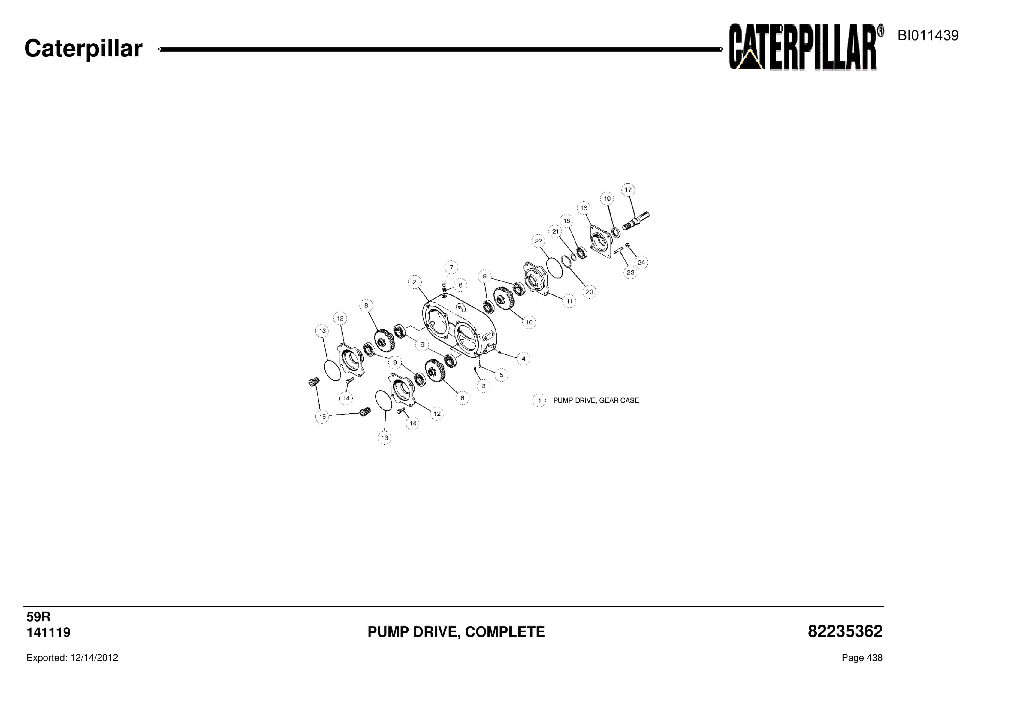 Caterpillar Rotary Drill Parts Manual BI011439-2