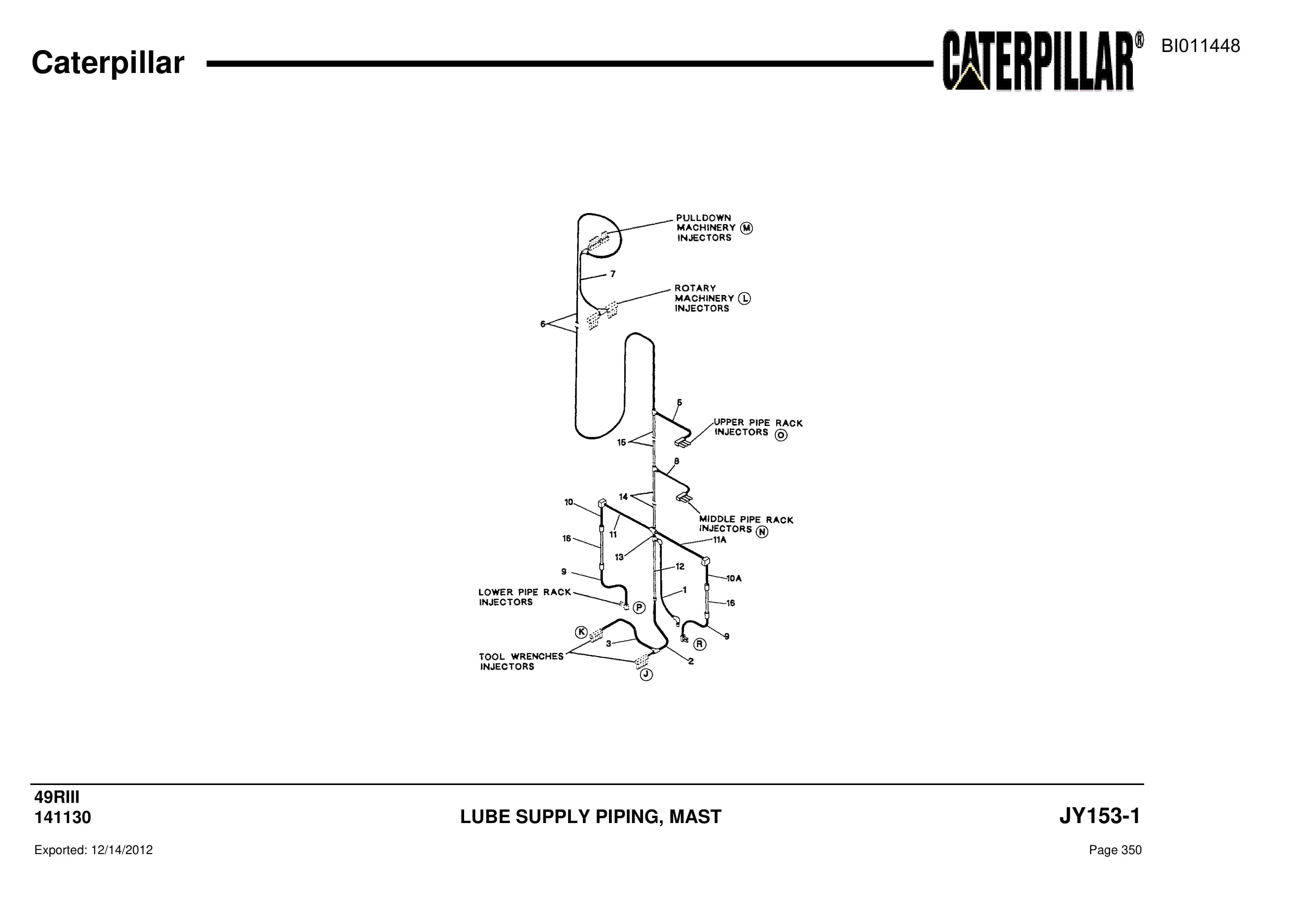 Caterpillar Rotary Drill Parts Manual BI011448-2