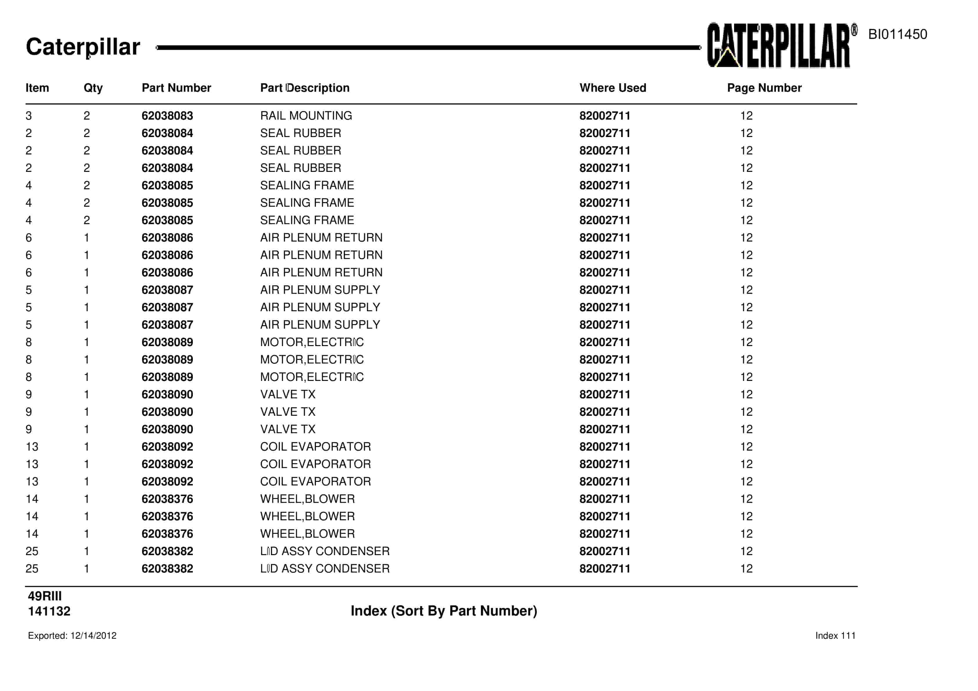 Caterpillar Rotary Drill Parts Manual BI011450-4