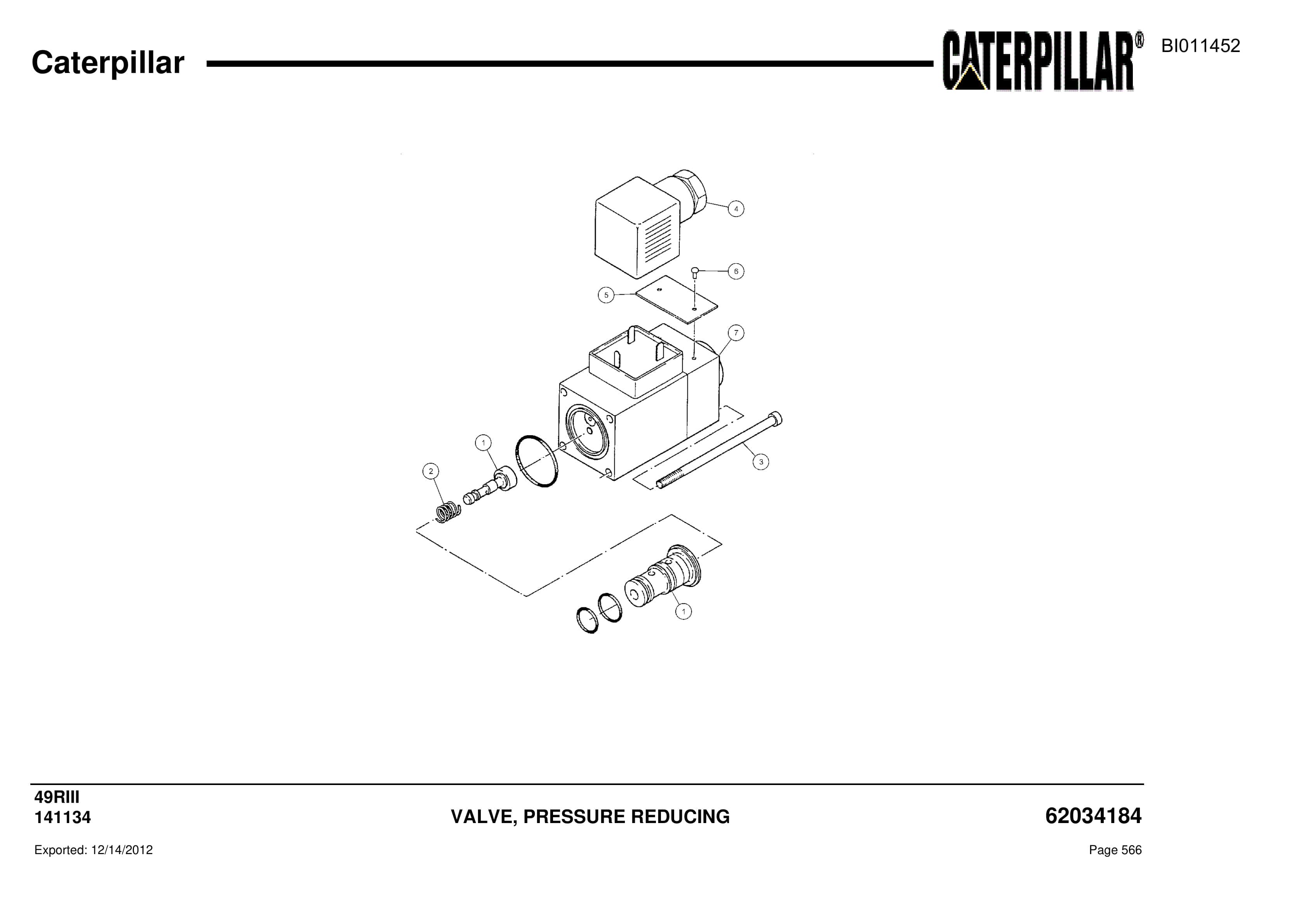 Caterpillar Rotary Drill Parts Manual BI011452-3