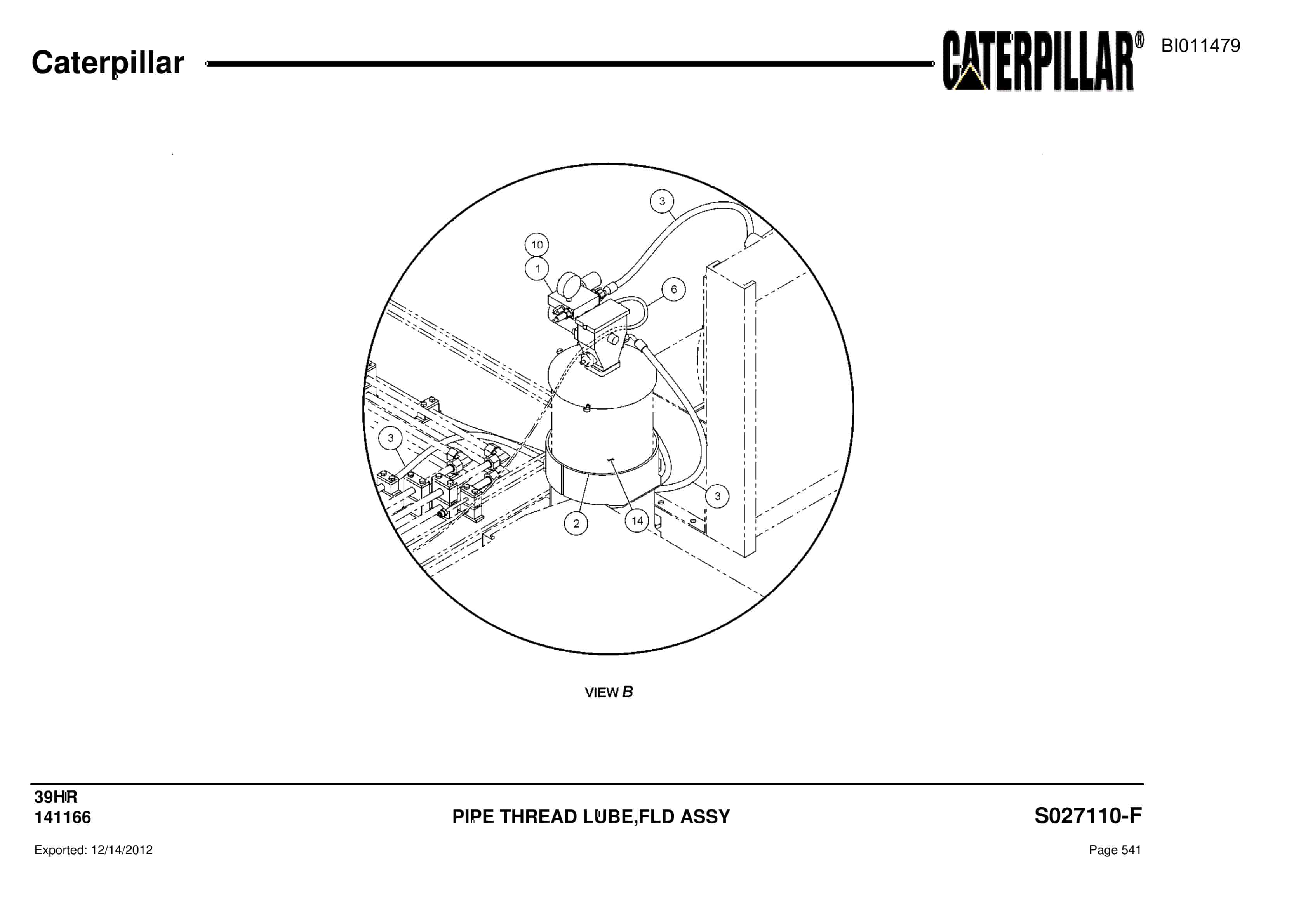 Caterpillar Rotary Drill Parts Manual BI011479-2