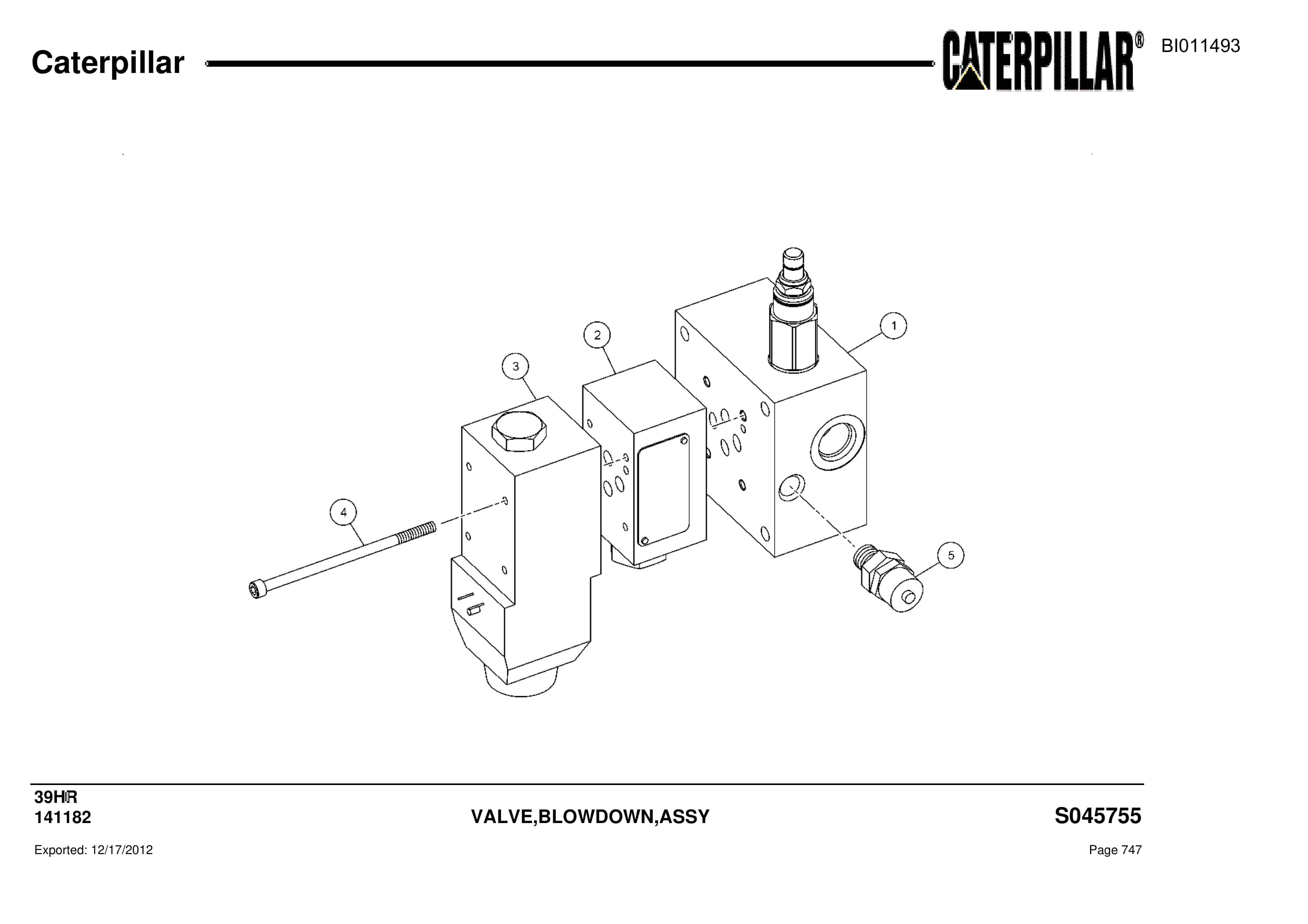 Caterpillar Rotary Drill Parts Manual BI011493-3