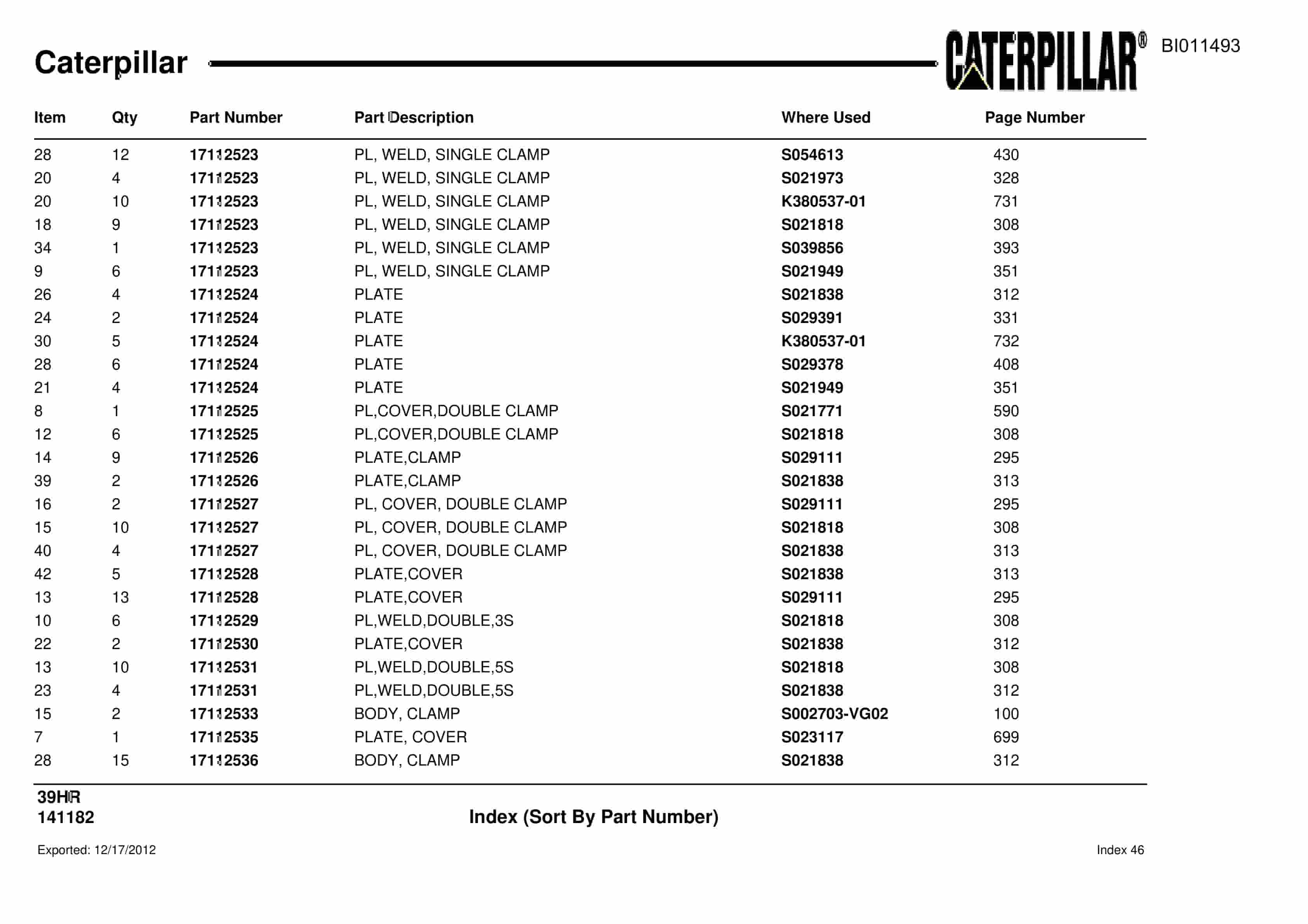 Caterpillar Rotary Drill Parts Manual BI011493-4