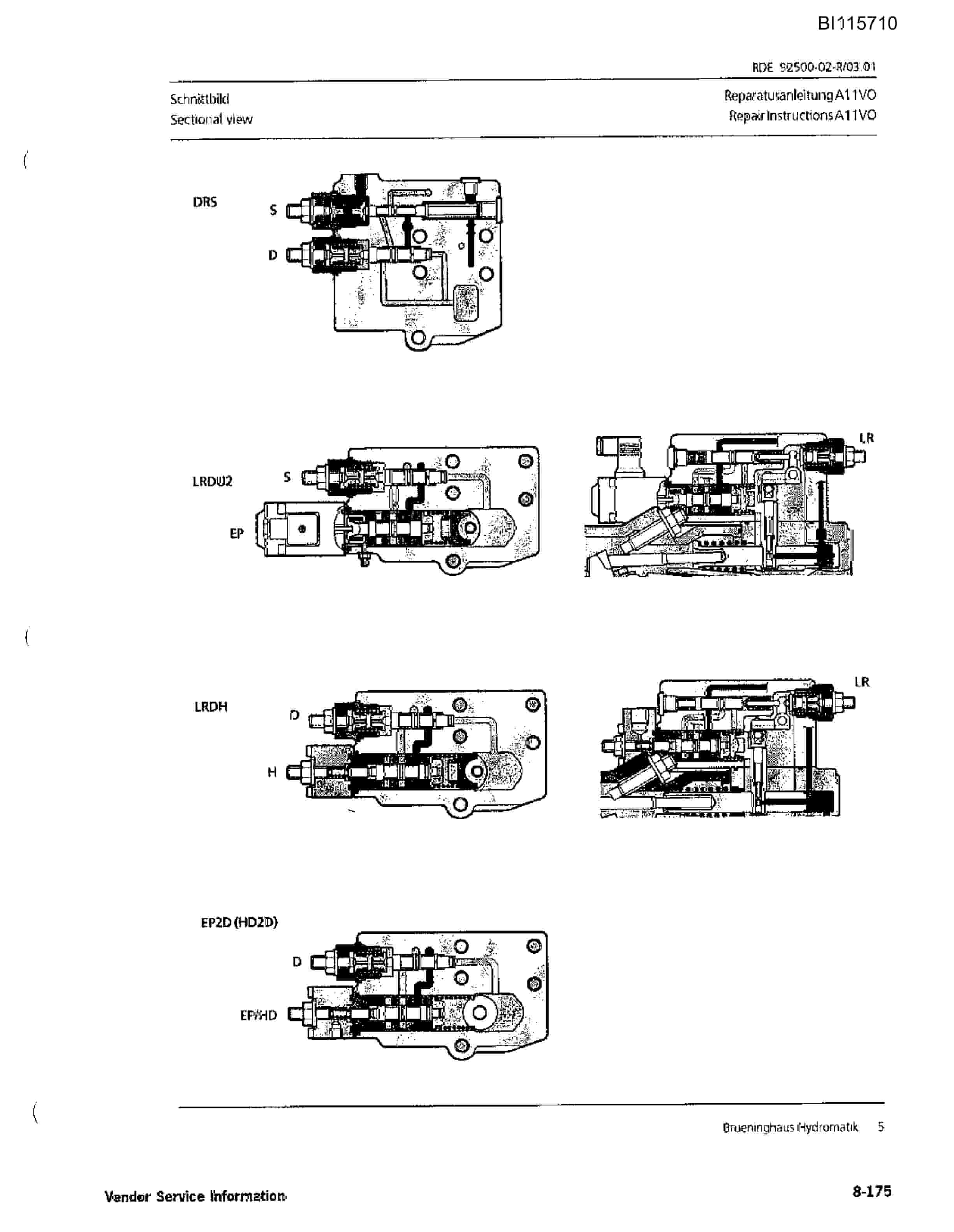 Caterpillar SCH5000 Hydra-Trac Self Contained Hydraulic Track Drill Parts Manual BI115710-3