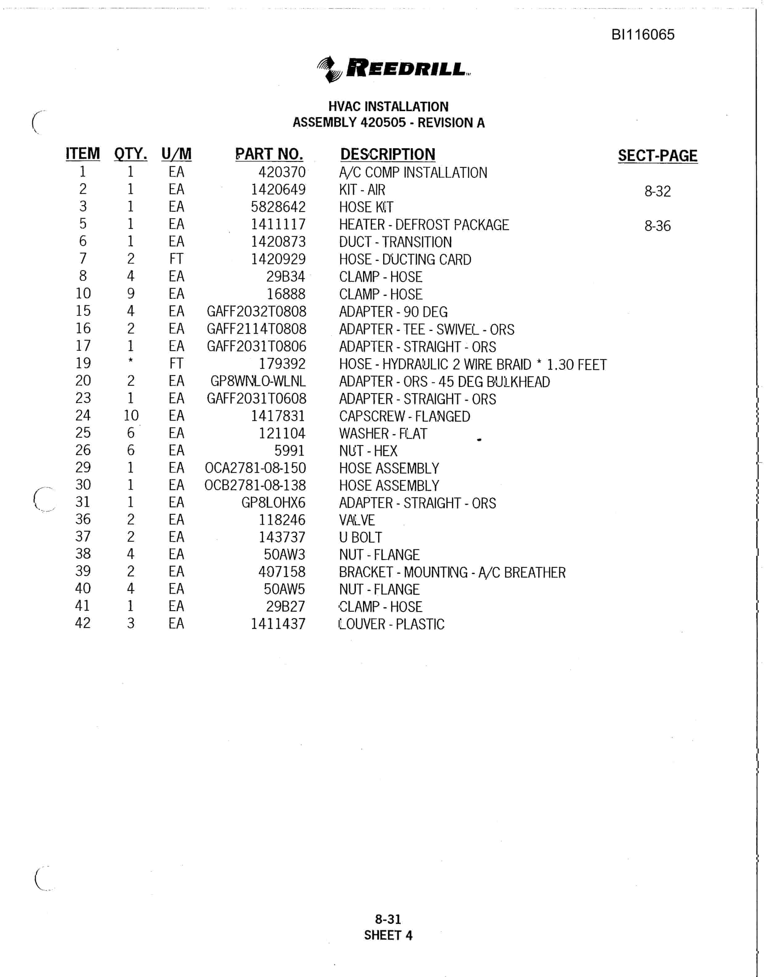 Caterpillar SCH5000CL Hydra-Trac Self Contained Hydraulic Track Drill Parts Manual BI116065-4