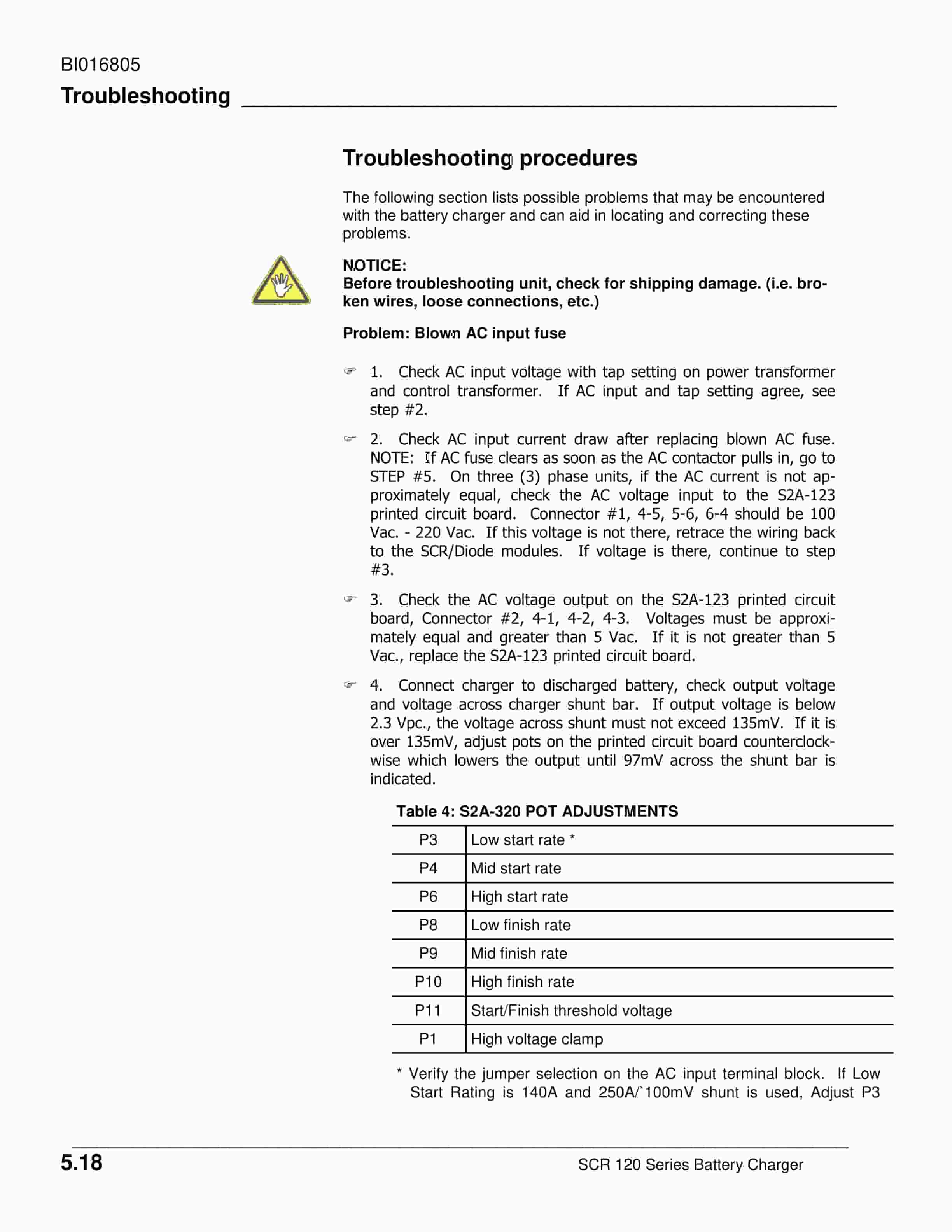 Caterpillar SCR 120 Series Battery Charger Operation Manual BI016805-4