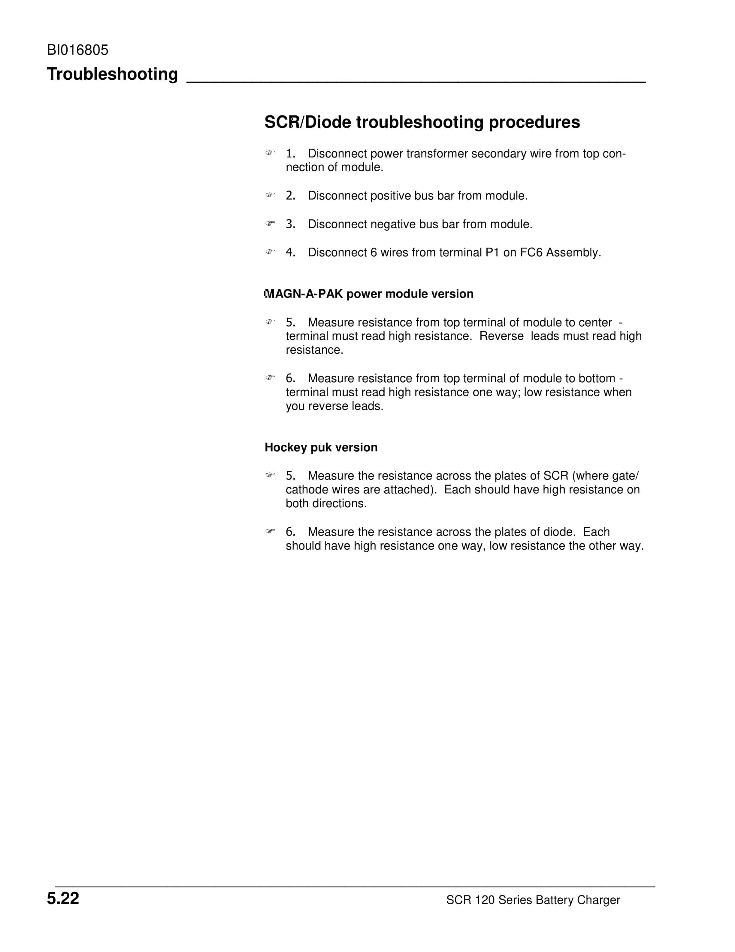 Caterpillar SCR 120 Series Battery Charger Operation Manual BI016805-5