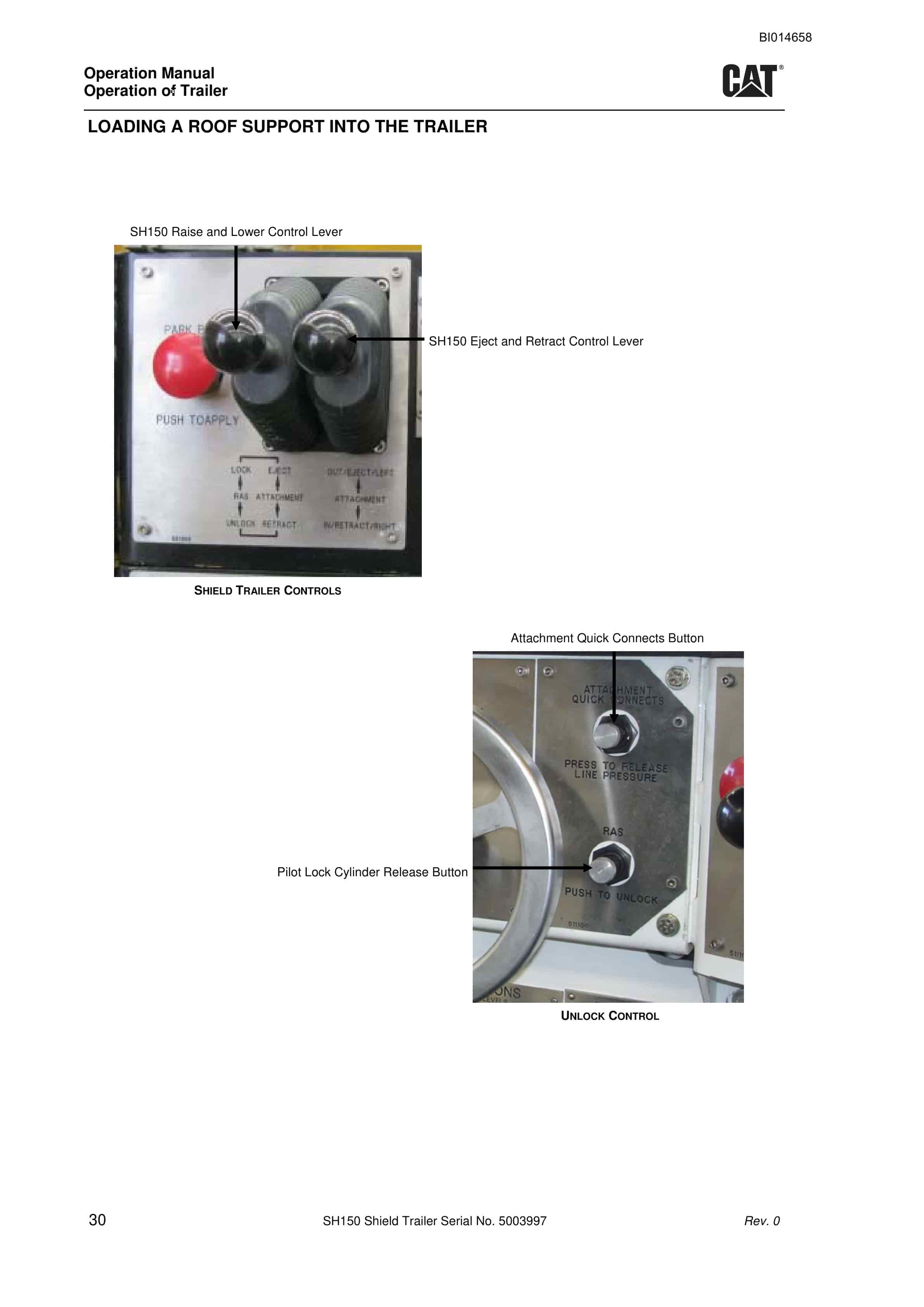 Caterpillar SH150 Shield Trailer Operation Manual BI014658-5