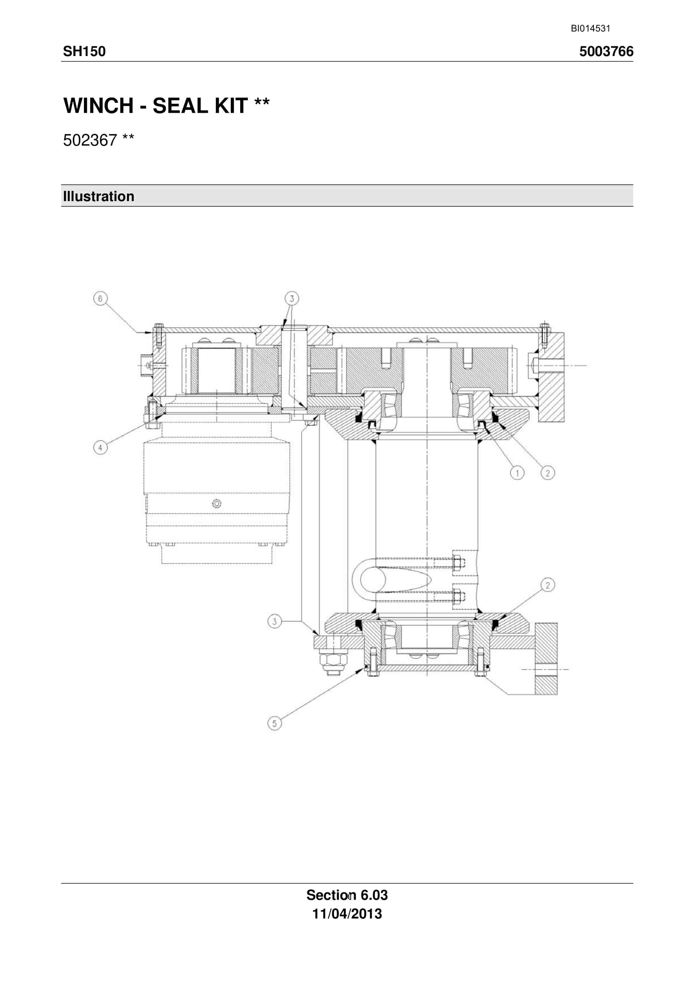 Caterpillar SH150 Shield Trailer Parts Manual BI014531-4