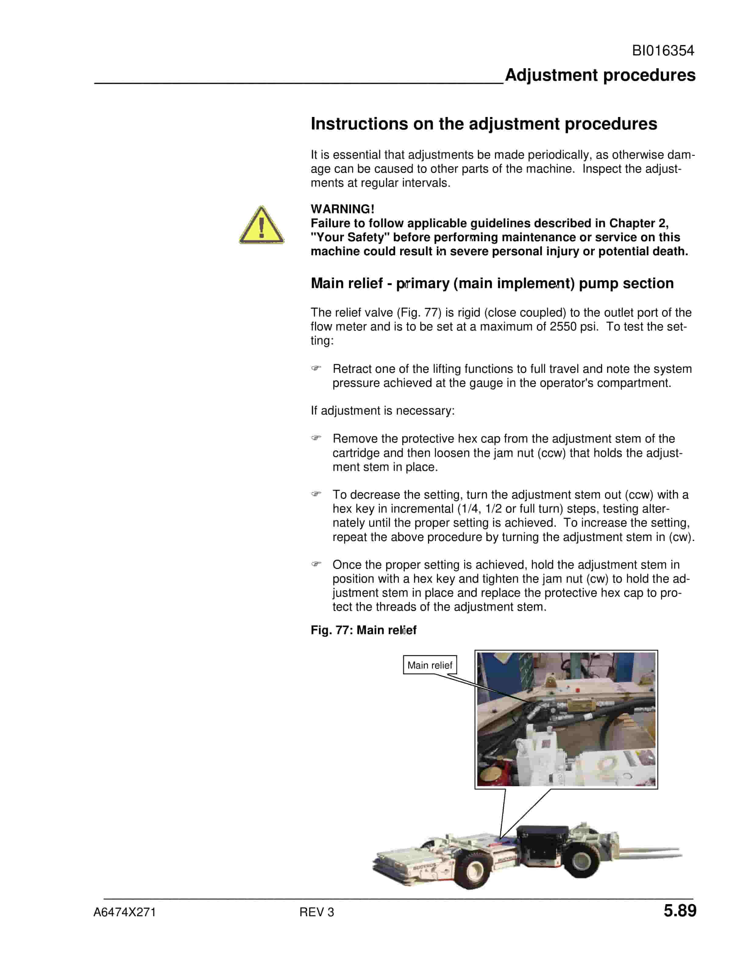 Caterpillar SH620 Roof Support Carrier Operation And Maintenance Manual BI016354-5
