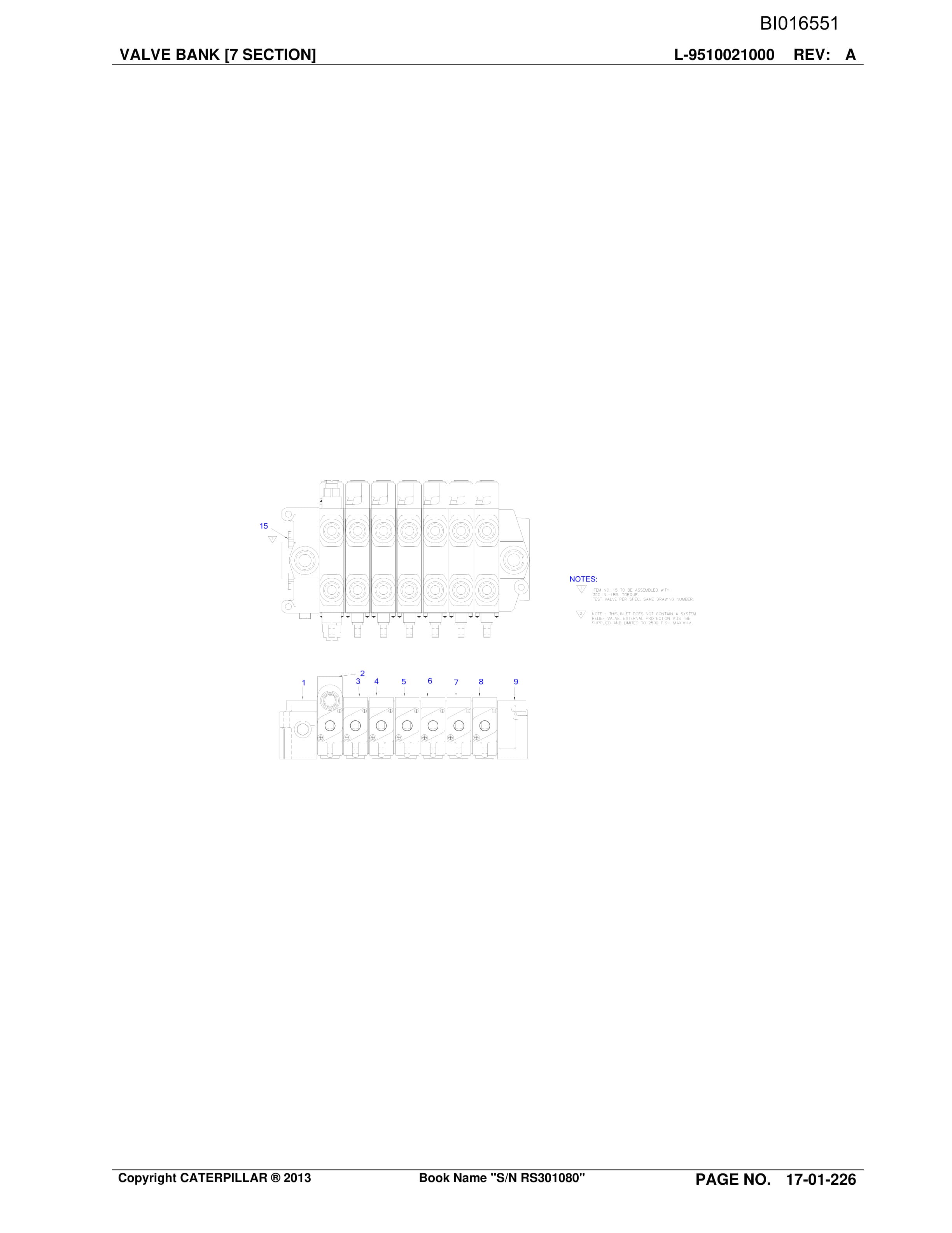 Caterpillar SH630 Roof Support Carrier Parts Manual BI016551-5