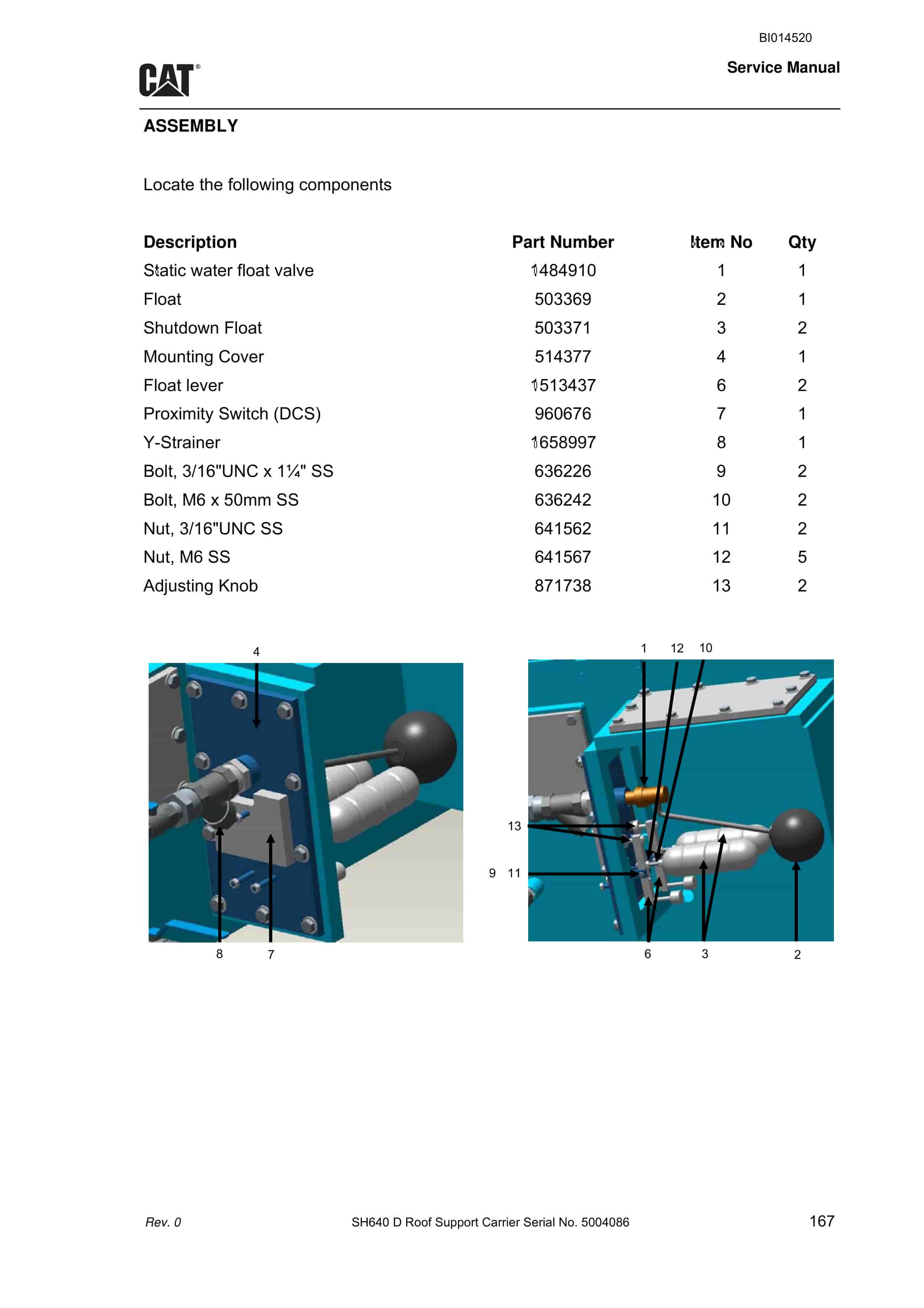 Caterpillar SH640 D Roof Support Carrier Service Manual BI014520 2 Caterpillar SH640 D Roof Support Carrier Service Manual BI014520 - Image 2