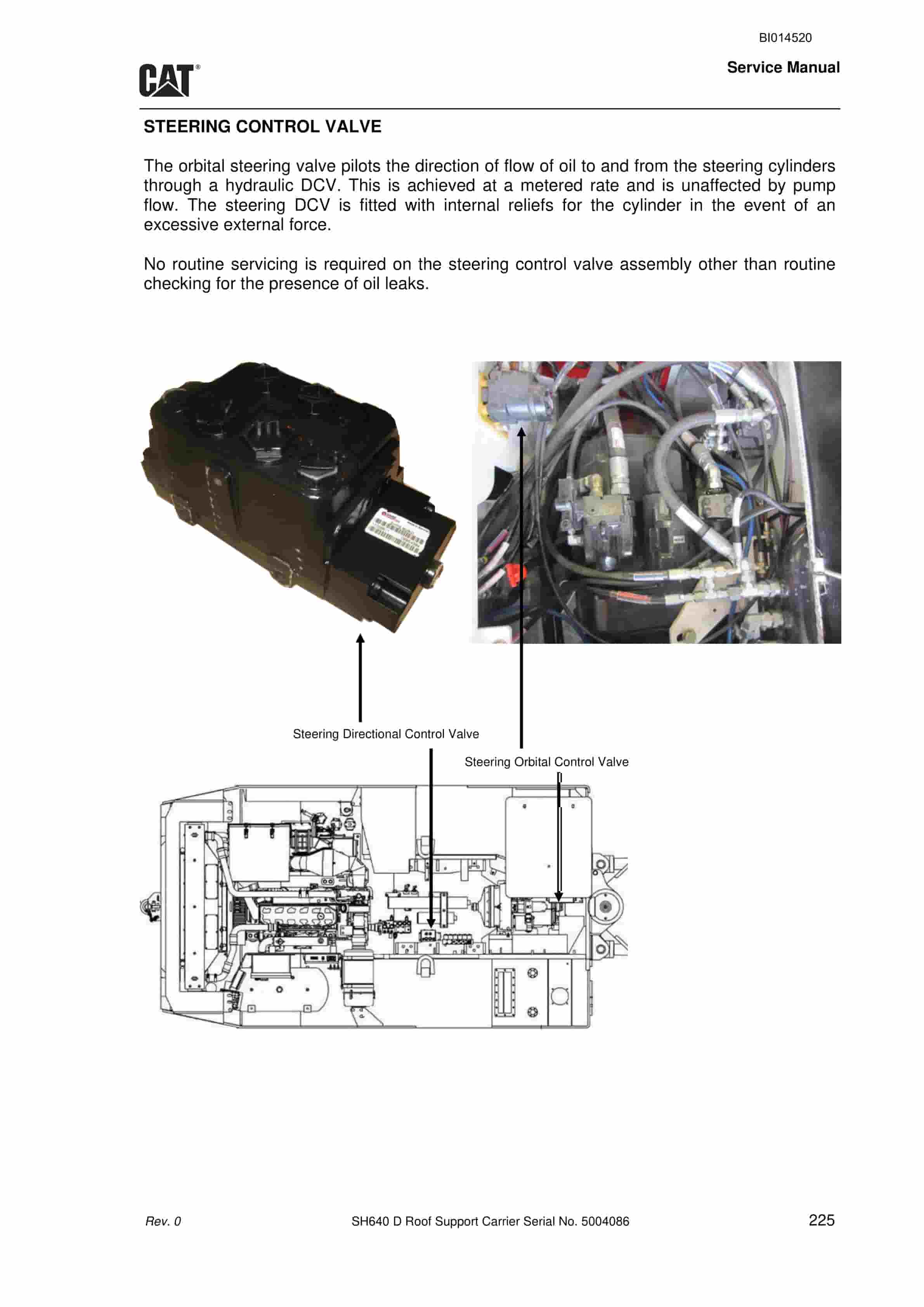 Caterpillar SH640 D Roof Support Carrier Service Manual BI014520 3 Caterpillar SH640 D Roof Support Carrier Service Manual BI014520 - Image 3