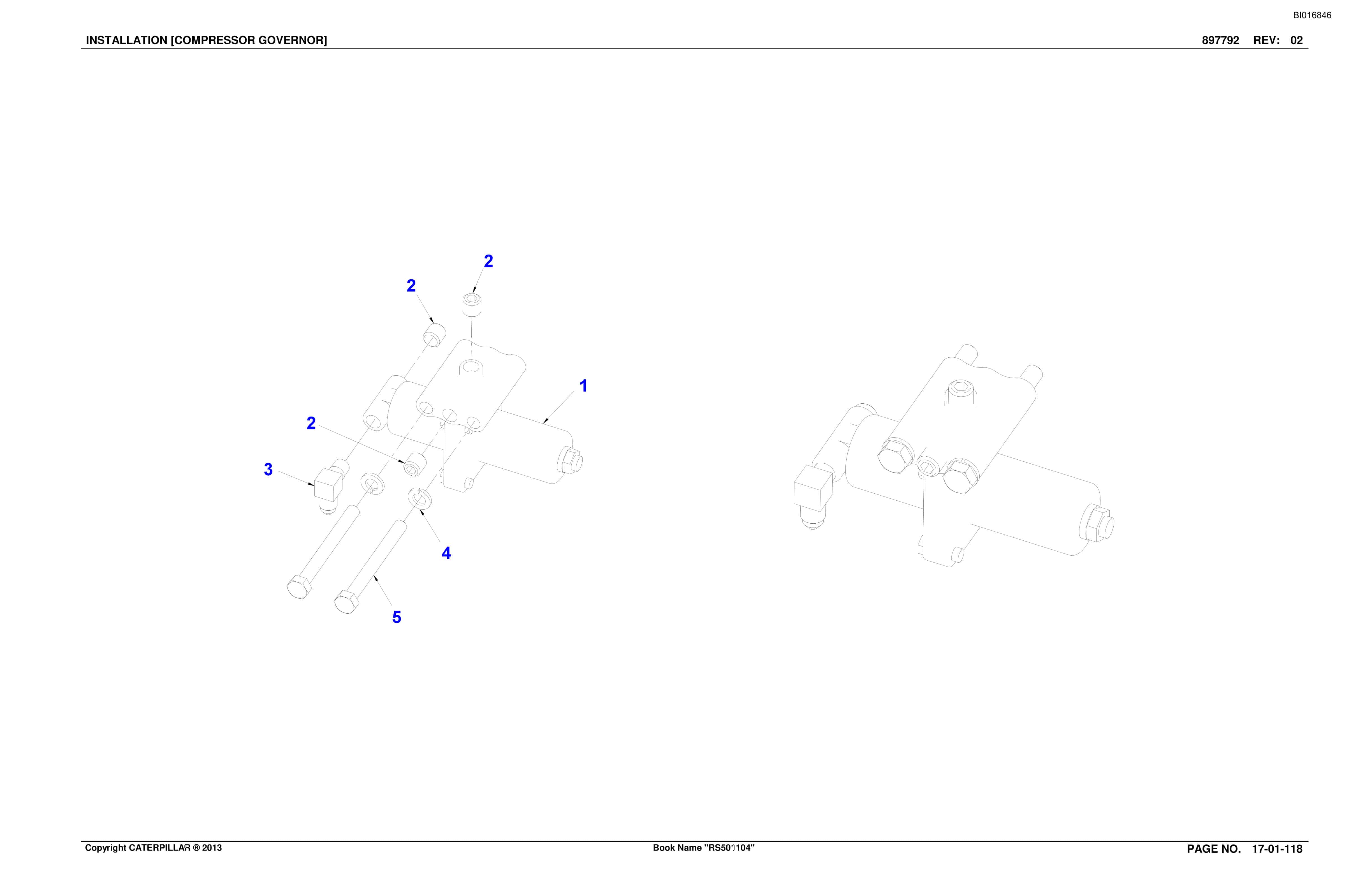 Caterpillar SH650 D Roof Support Carrier Parts Manual BI016846-2
