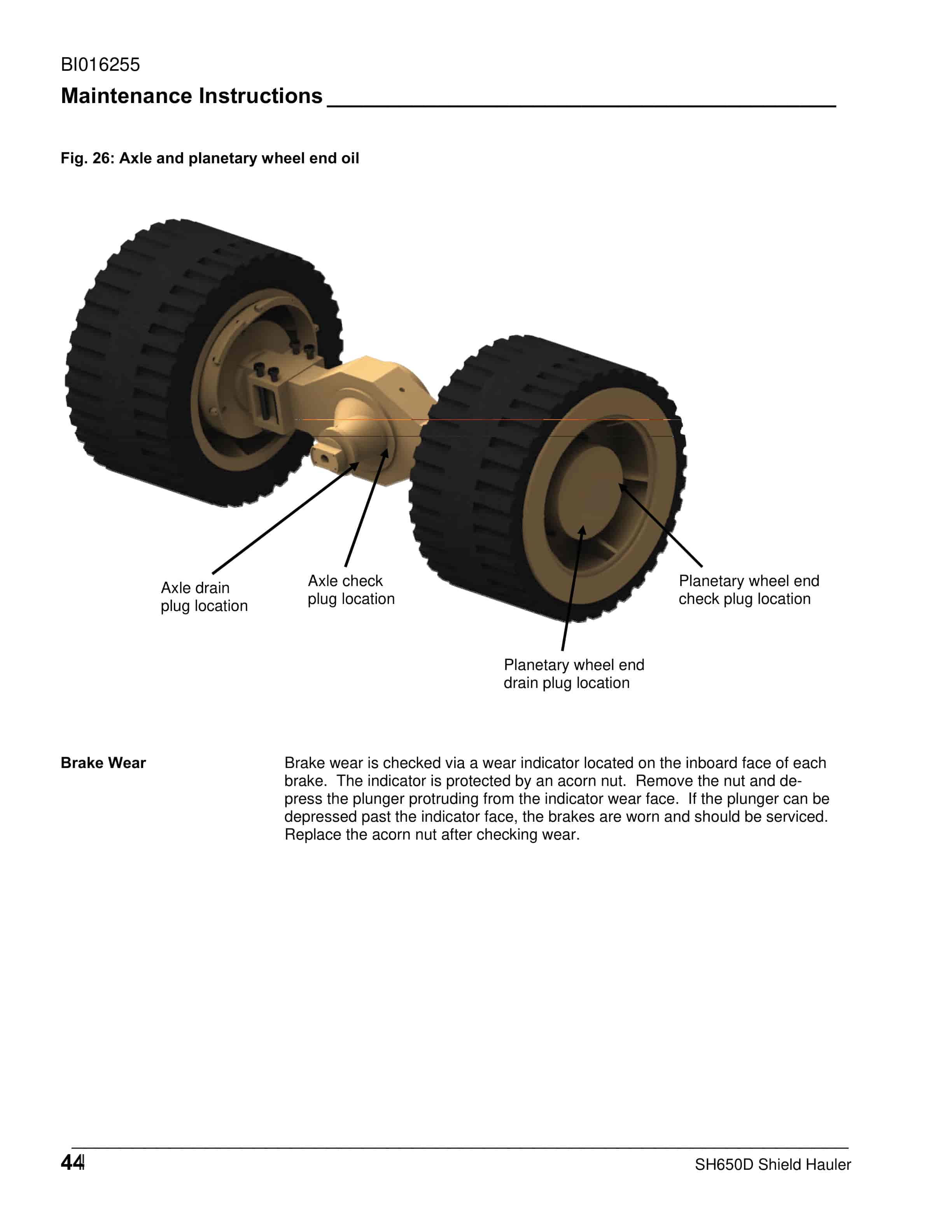 Caterpillar SH650D Shield Hauler Maintenance Manual BI016255-4