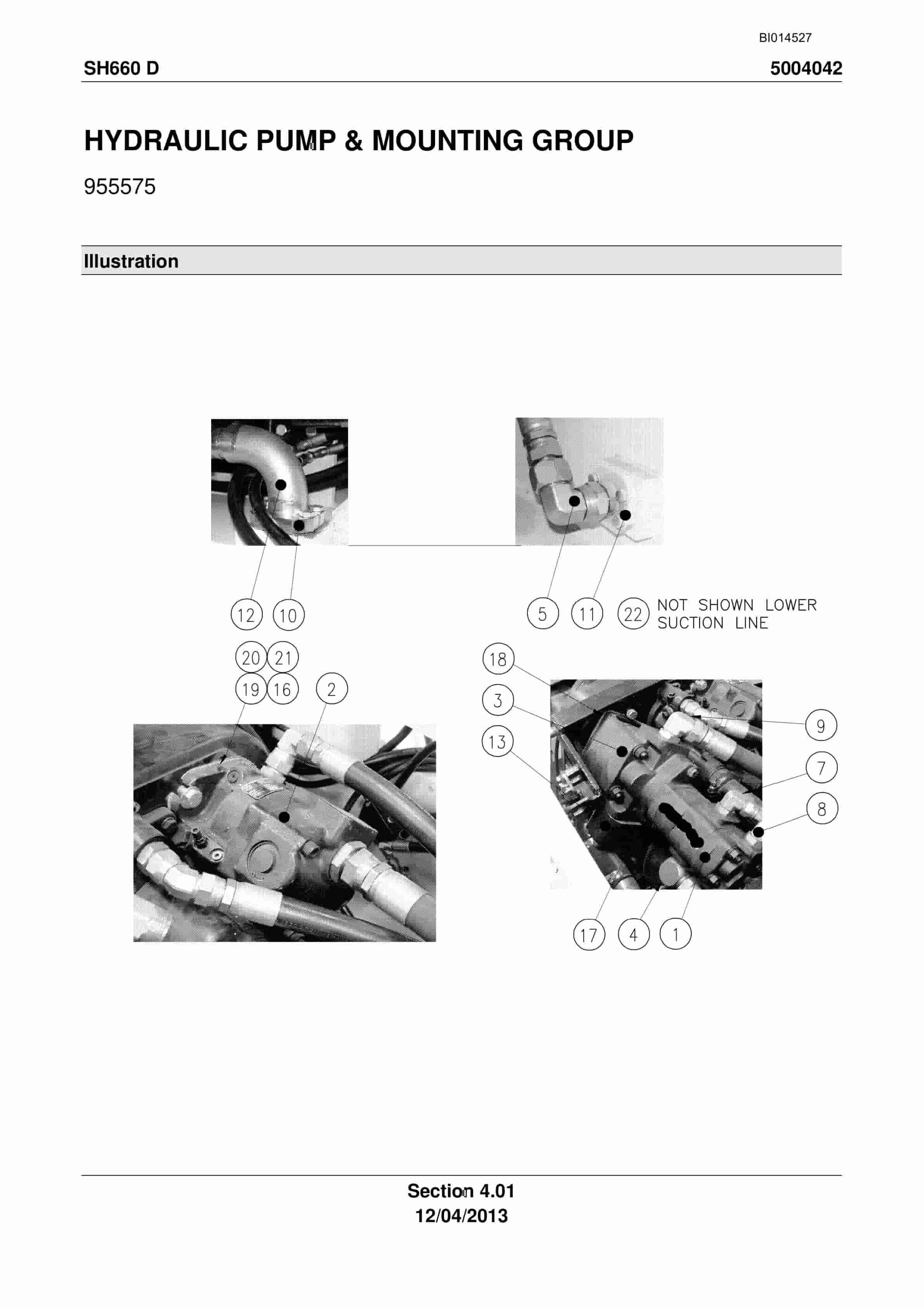 Caterpillar SH660 D Roof Support Carrier Parts Manual BI014527-2