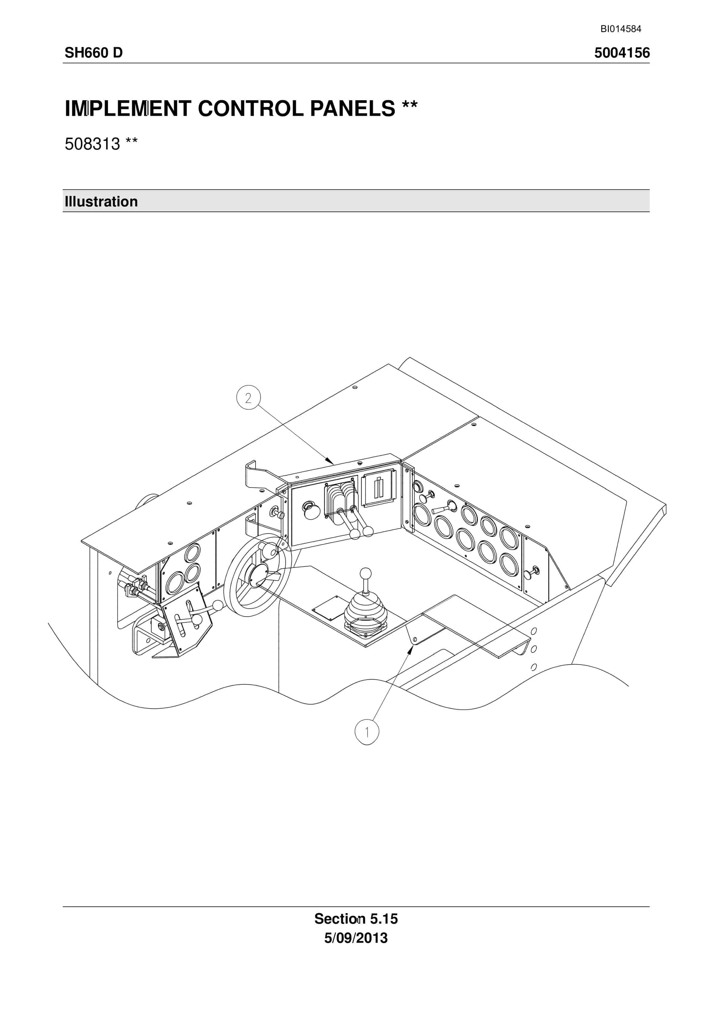 Caterpillar SH660 D Roof Support Carrier Parts Manual BI014584-4