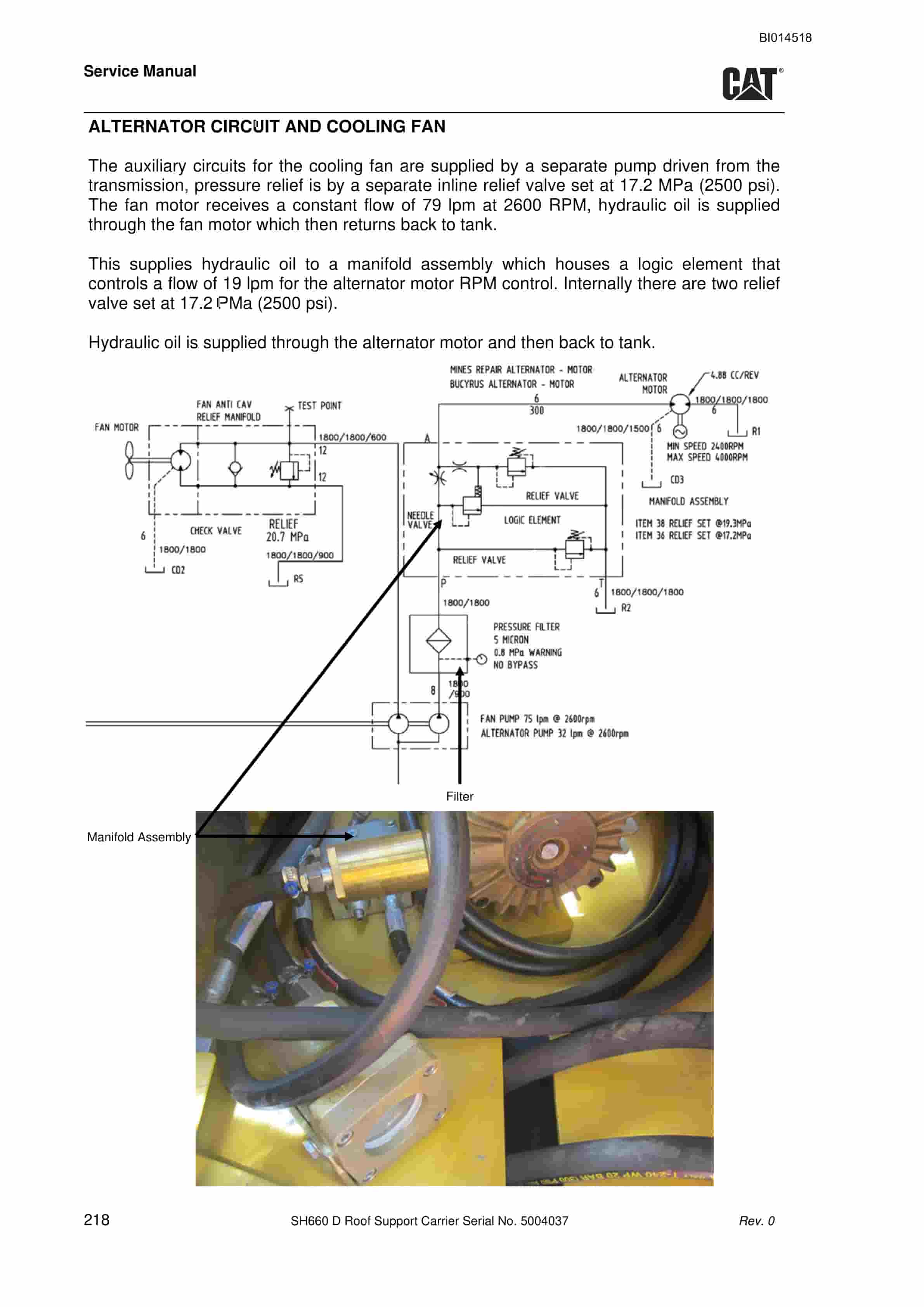 Caterpillar SH660 D Roof Support Carrier Service Manual BI014518 4 Caterpillar SH660 D Roof Support Carrier Service Manual BI014518 - Image 4