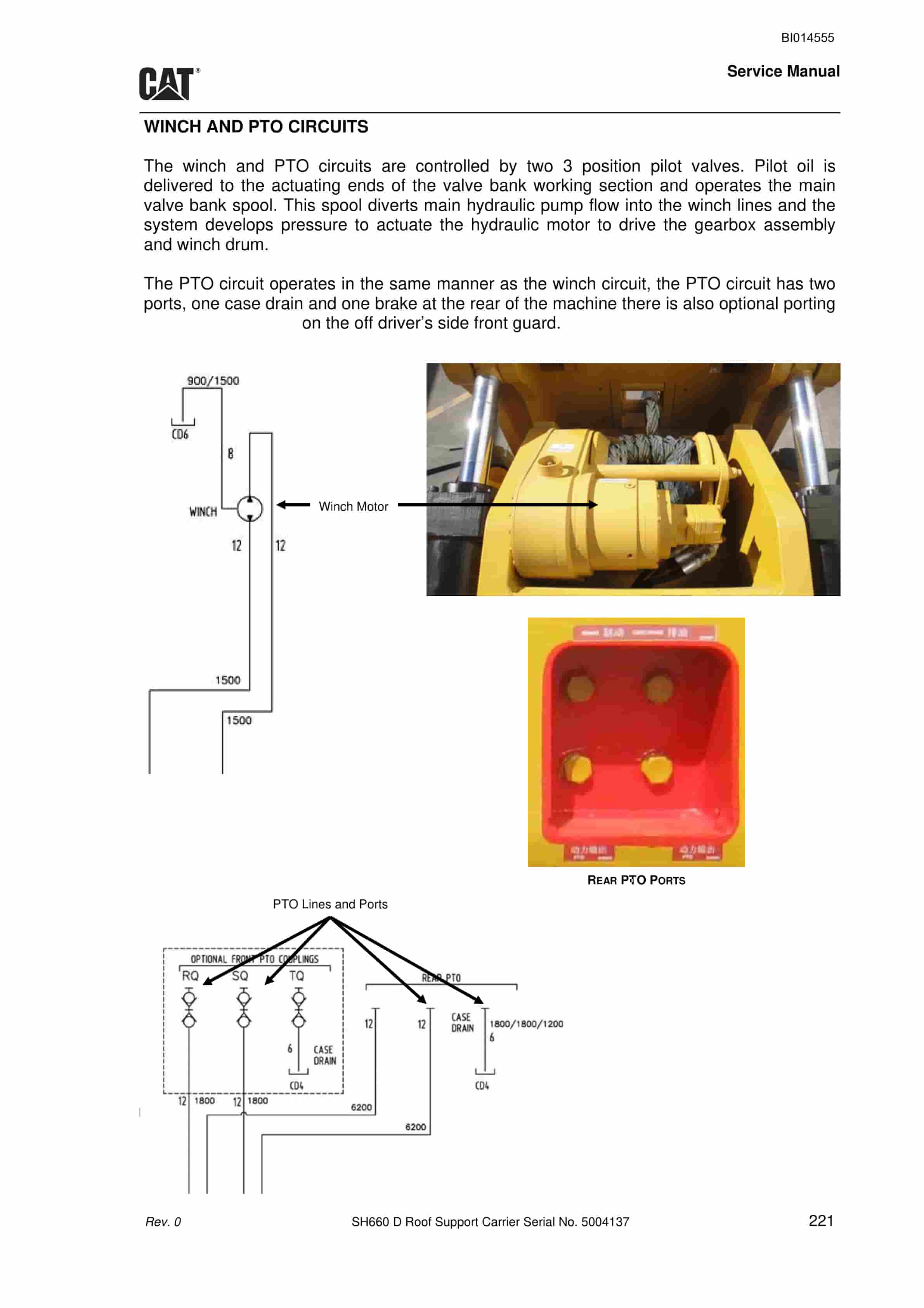 Caterpillar SH660 D Roof Support Carrier Service Manual BI014555 4 Caterpillar SH660 D Roof Support Carrier Service Manual BI014555 - Image 4