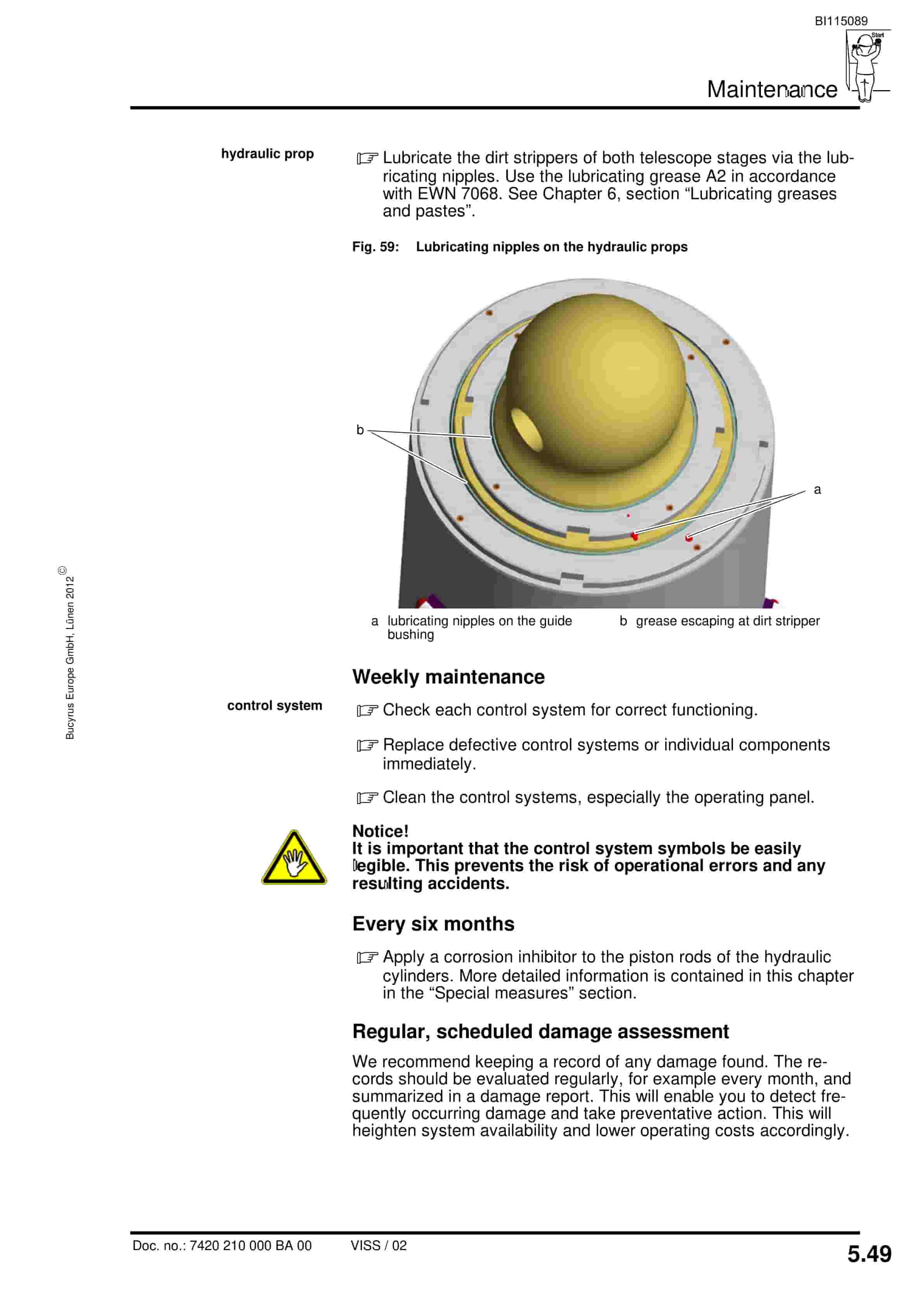 Caterpillar Shield Support Operating Manual BI115089-3