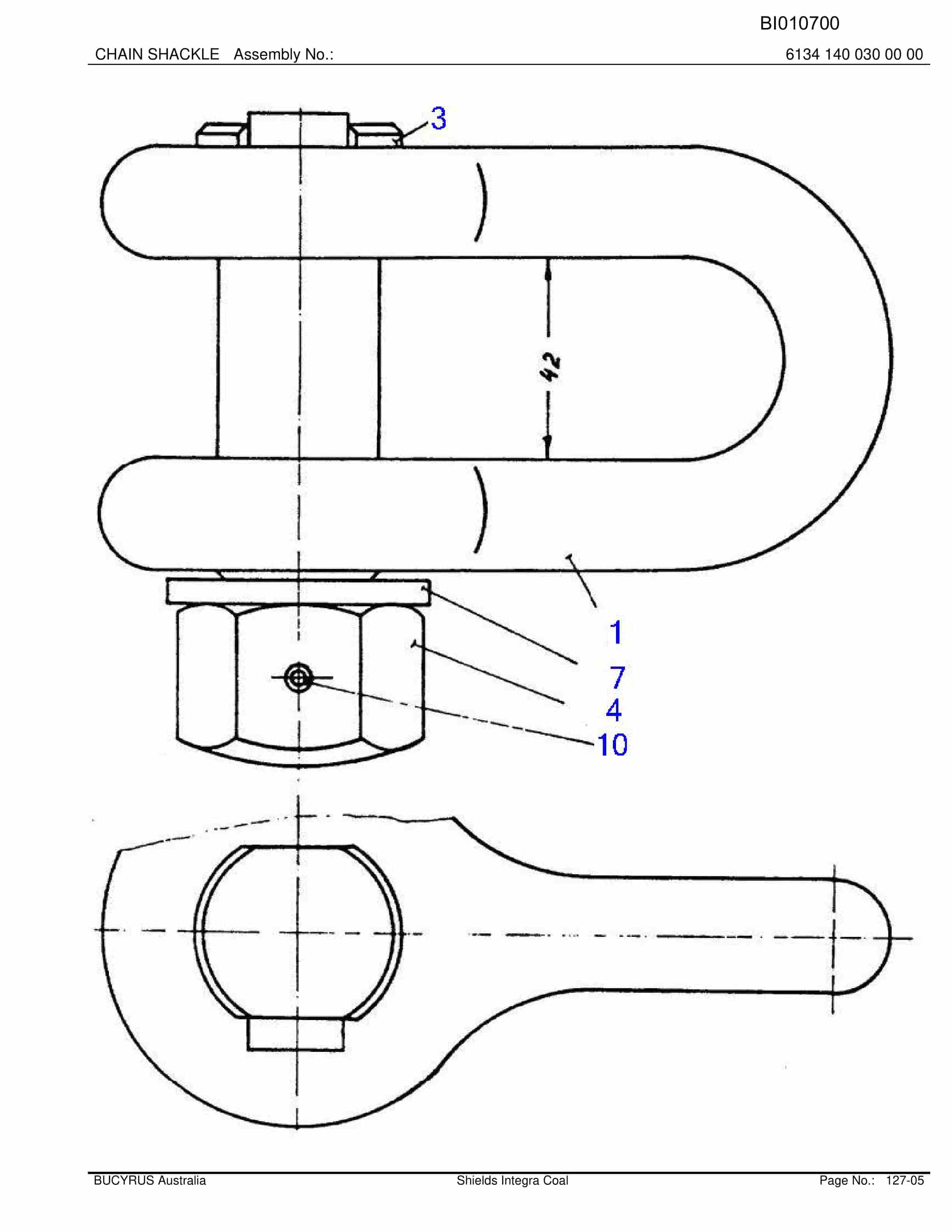 Caterpillar Shields Integra Coal 2008 Parts Manual BI010700-2