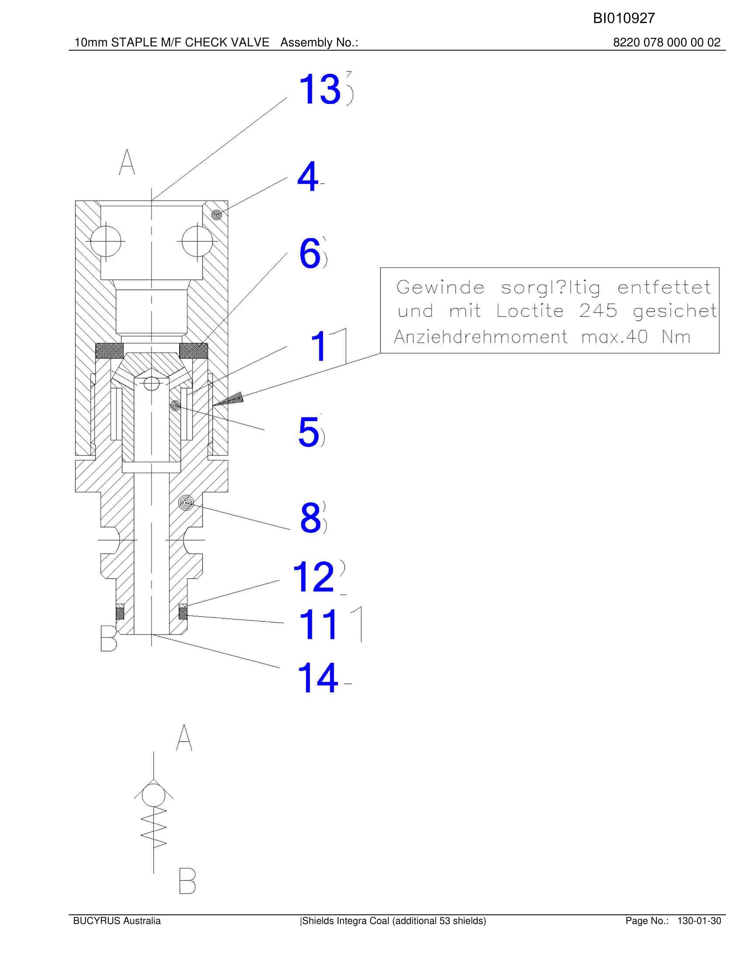 Caterpillar Shields Integra Coal Parts Manual BI010927-3