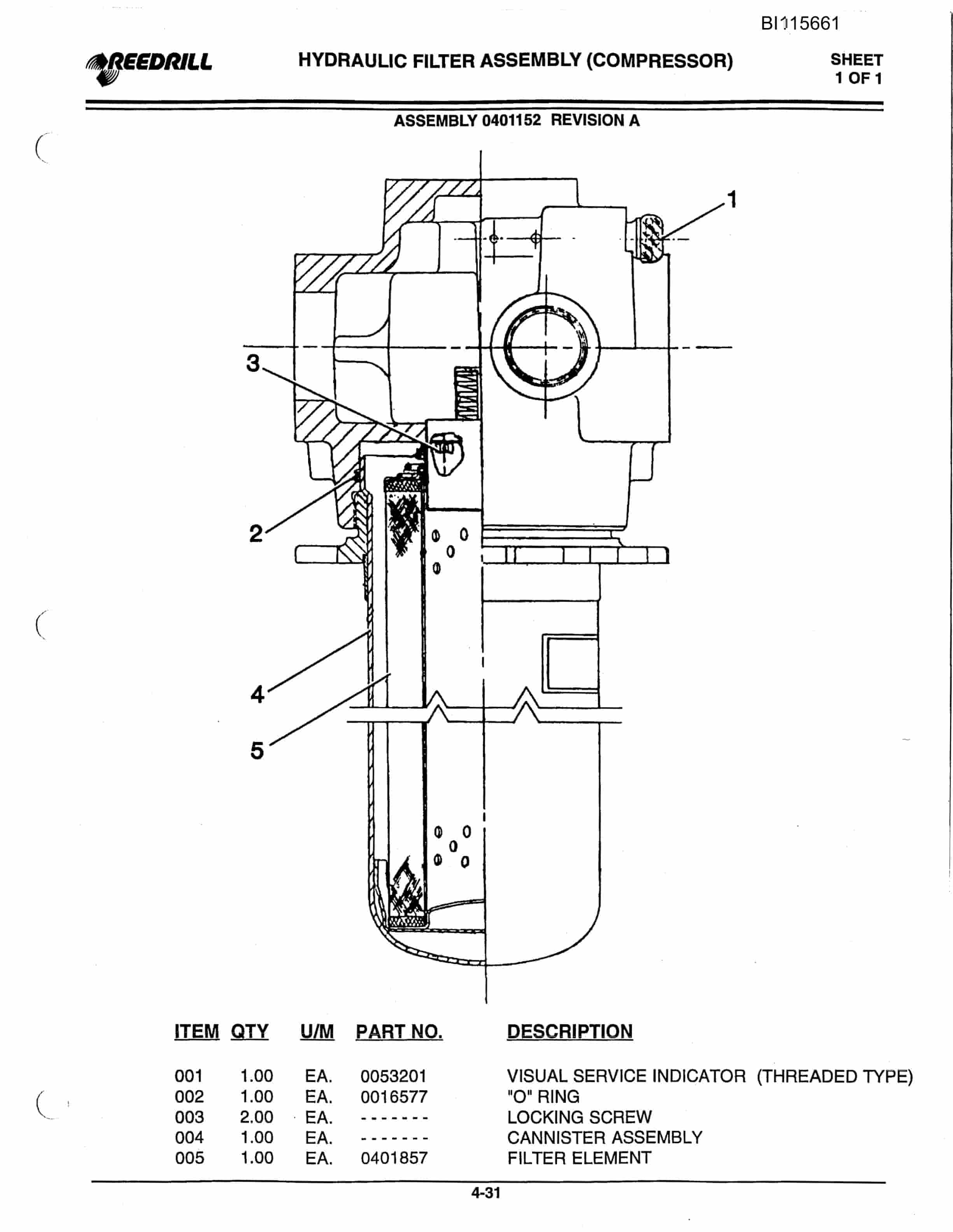 Caterpillar SK35i Infinity Blasthole Drill Parts Manual BI115661-2
