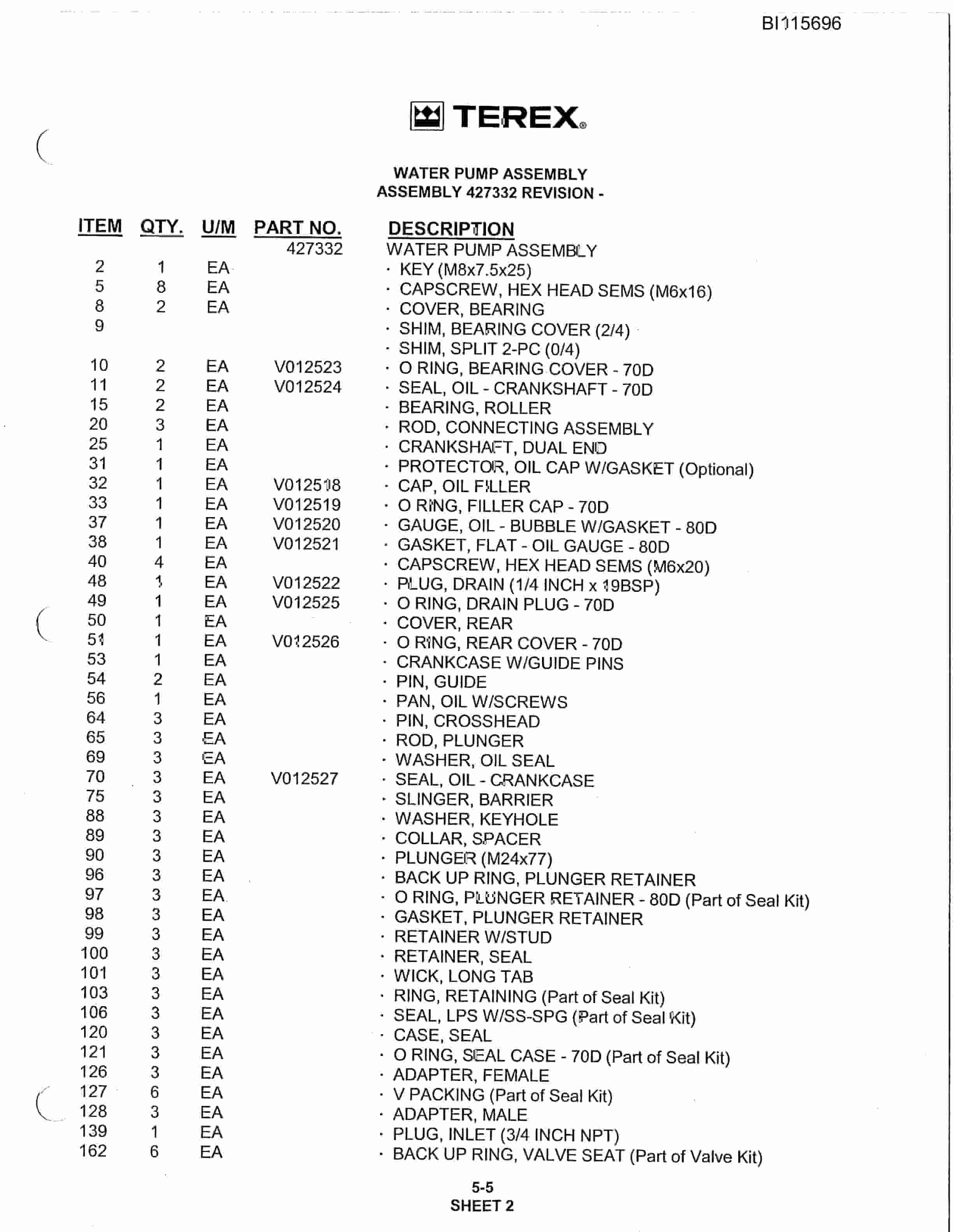 Caterpillar SKL Parts Manual BI115696-2