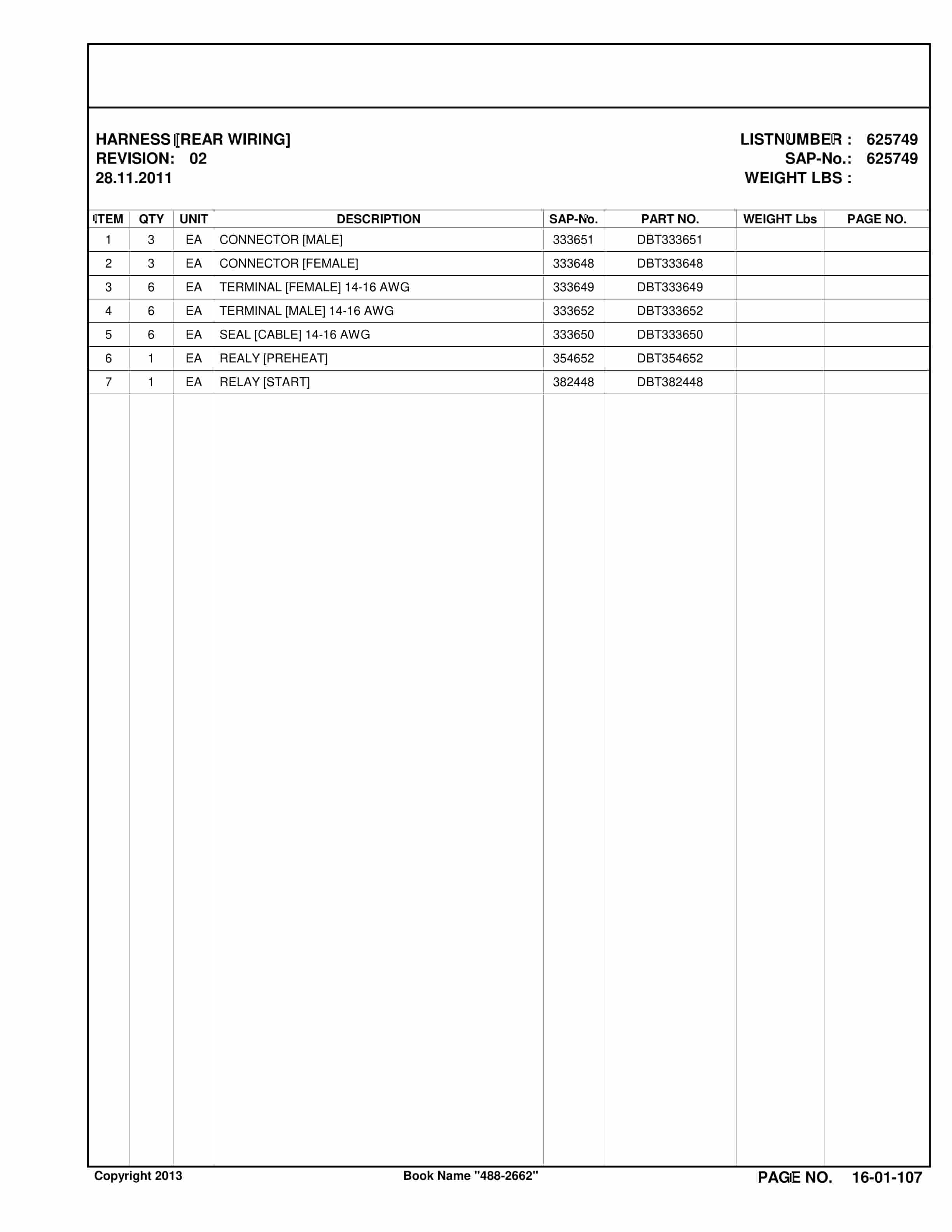 Caterpillar SU488 D Scoop Parts Manual BI016870-3