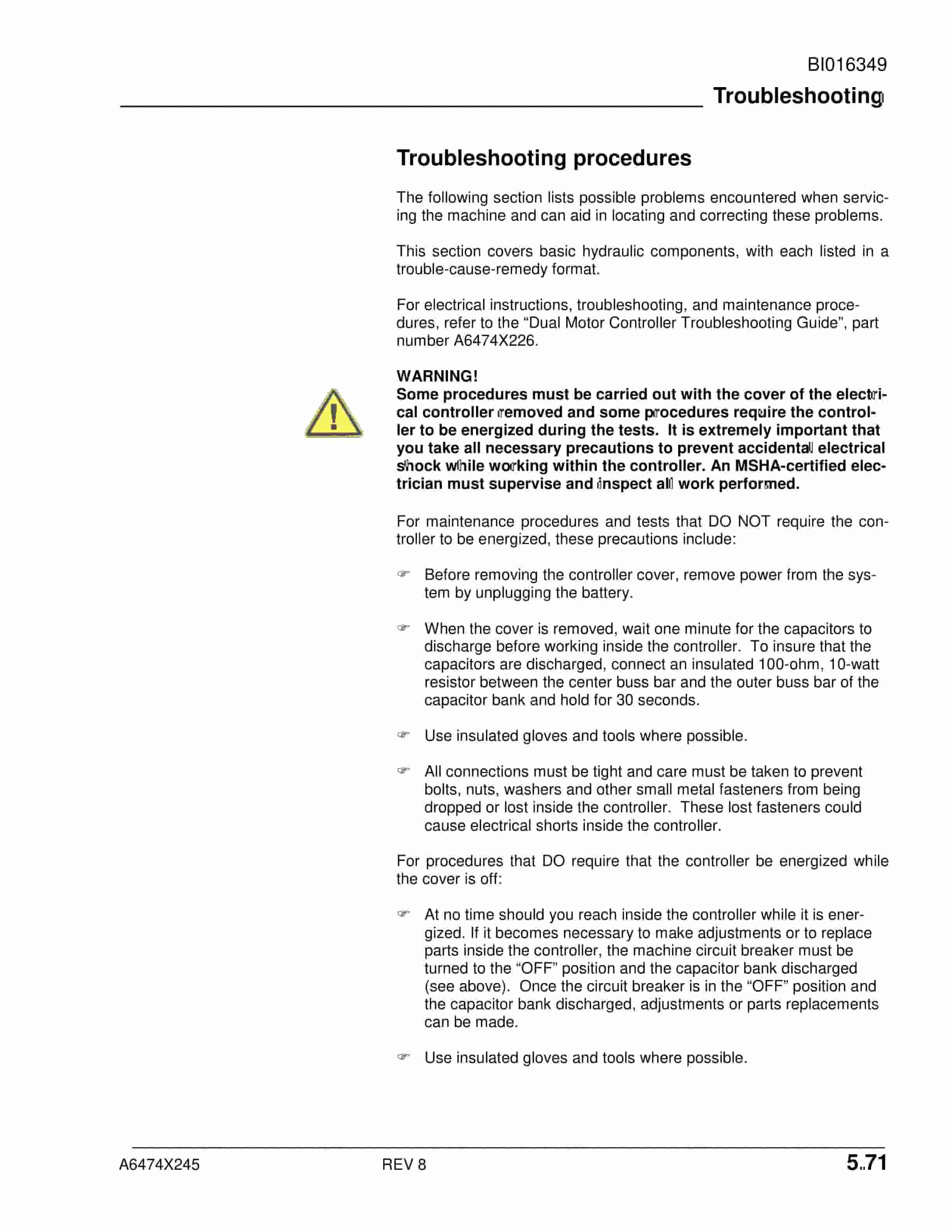 Caterpillar SU488 DM Scoop Operation And Maintenance Manual BI016349-4