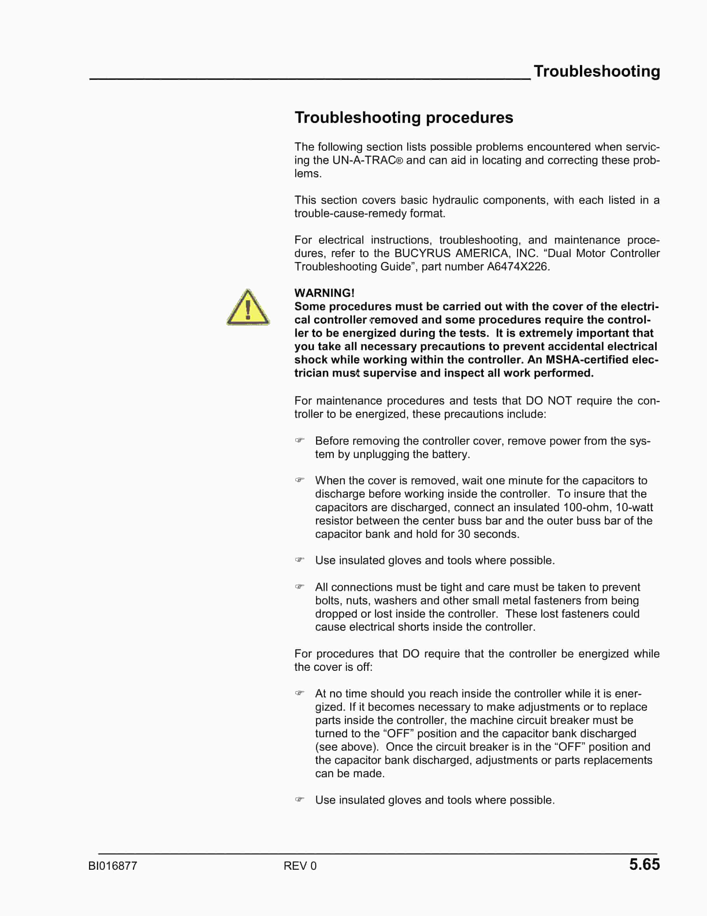 Caterpillar SU488 DM Scoop Operation And Maintenance Manual BI016877-4