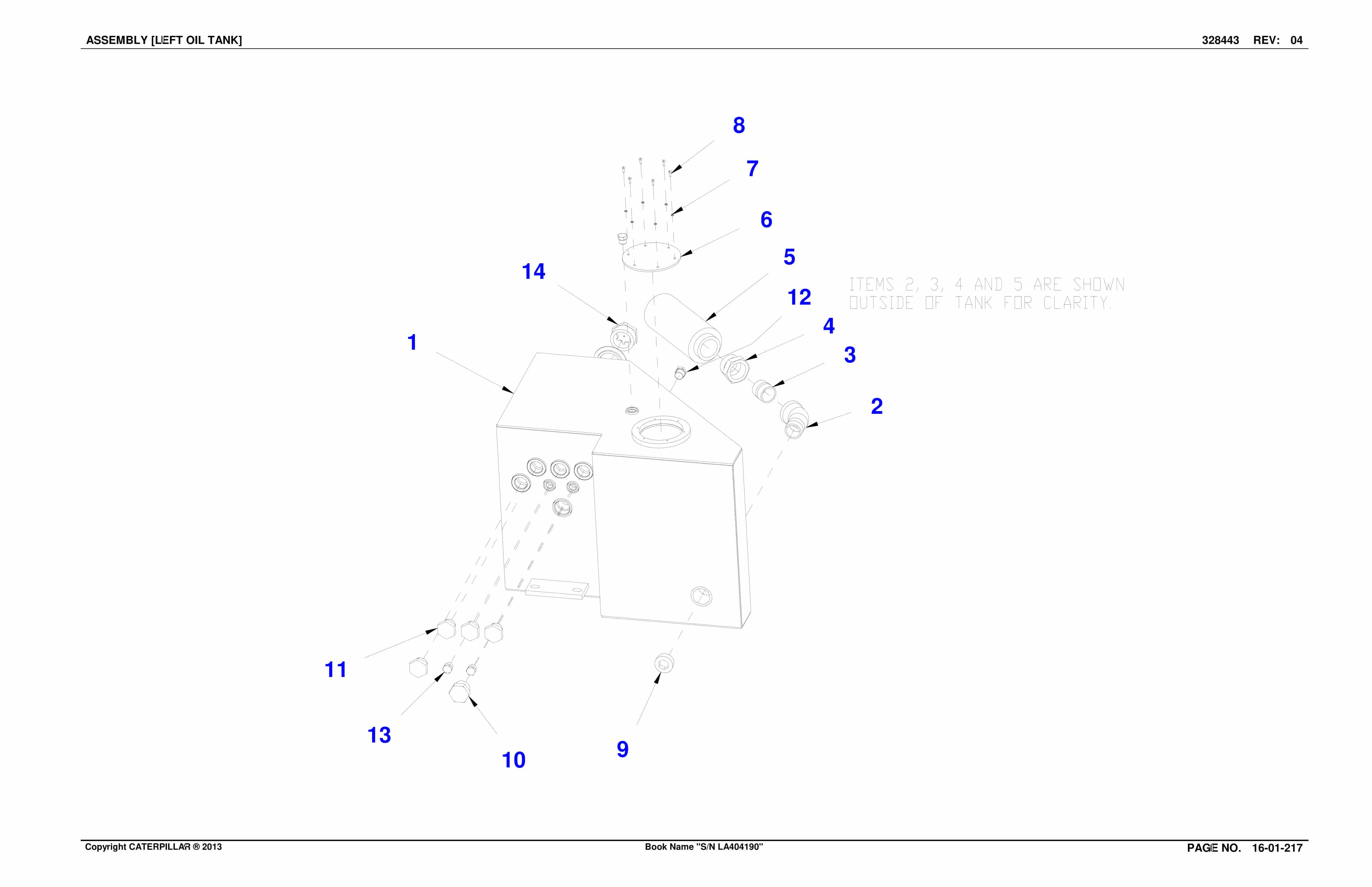 Caterpillar SU488 DM Scoop Parts Manual BI017000-4