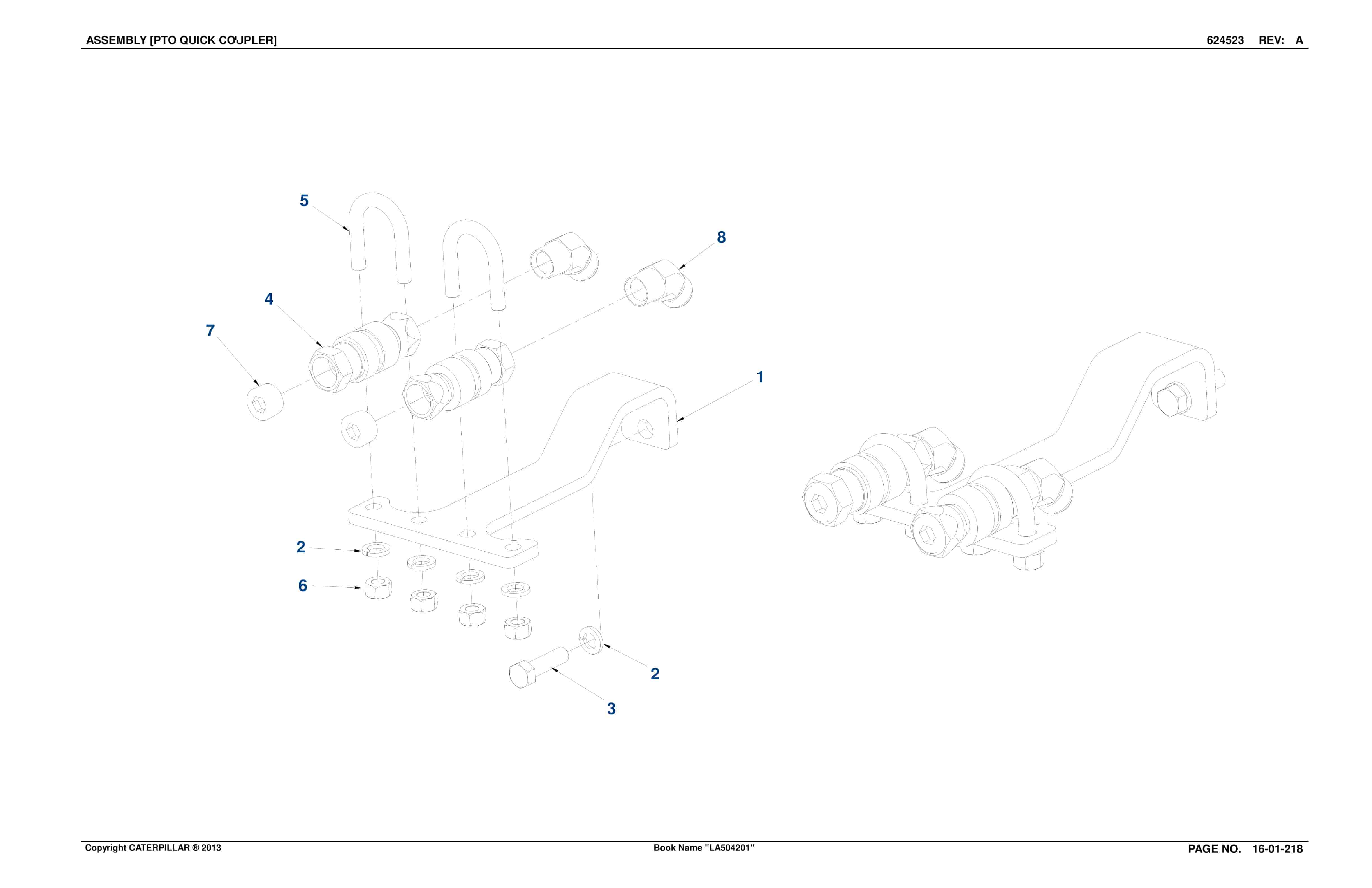 Caterpillar SU488 L Scoop Parts Manual BI016937-3