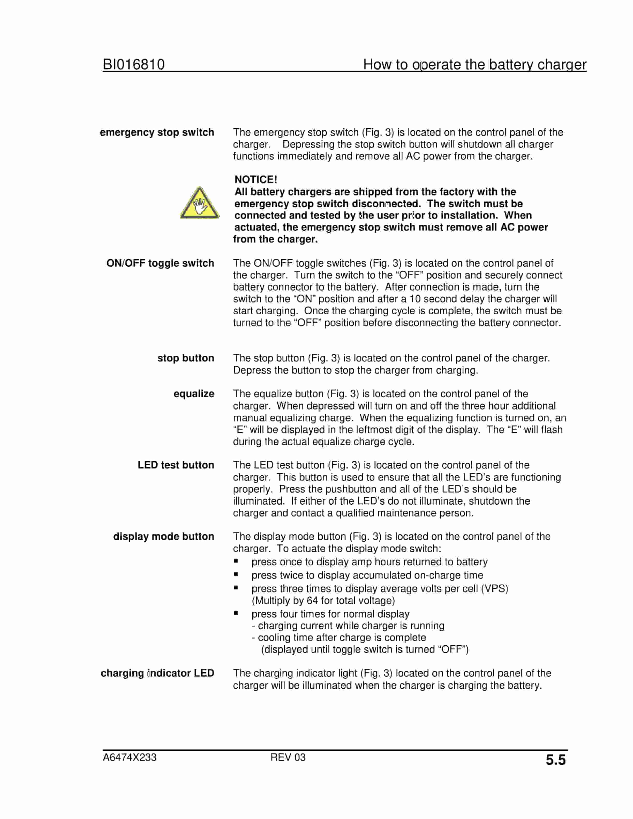 Caterpillar Super Service Battery Charger Operation Manual BI016810-2