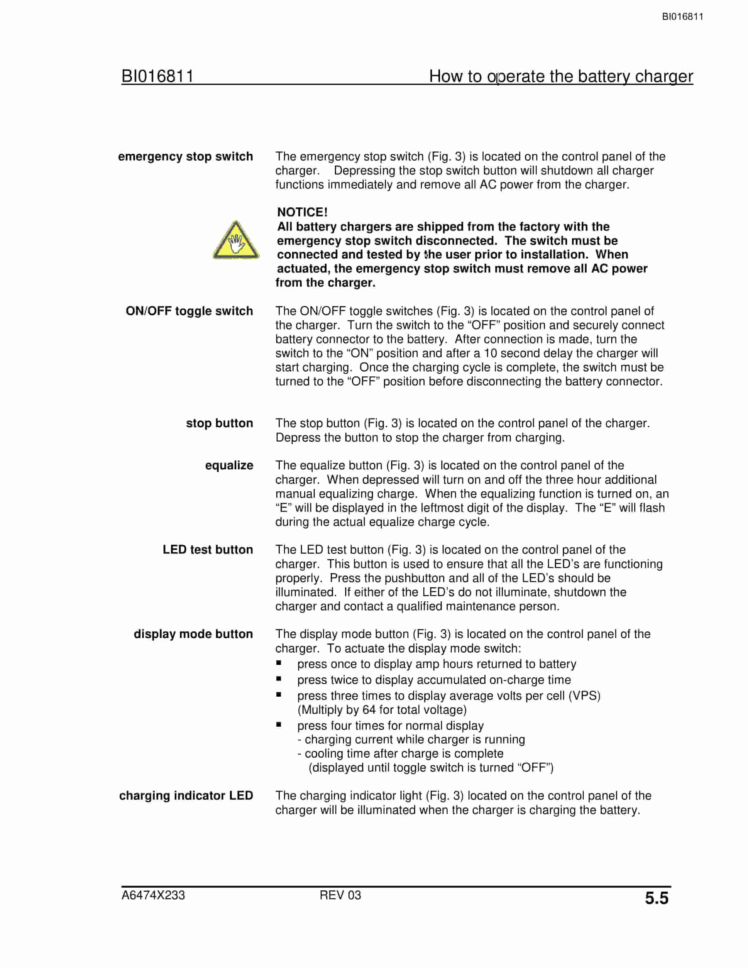 Caterpillar Super Service Battery Charger Operation Manual BI016811-2