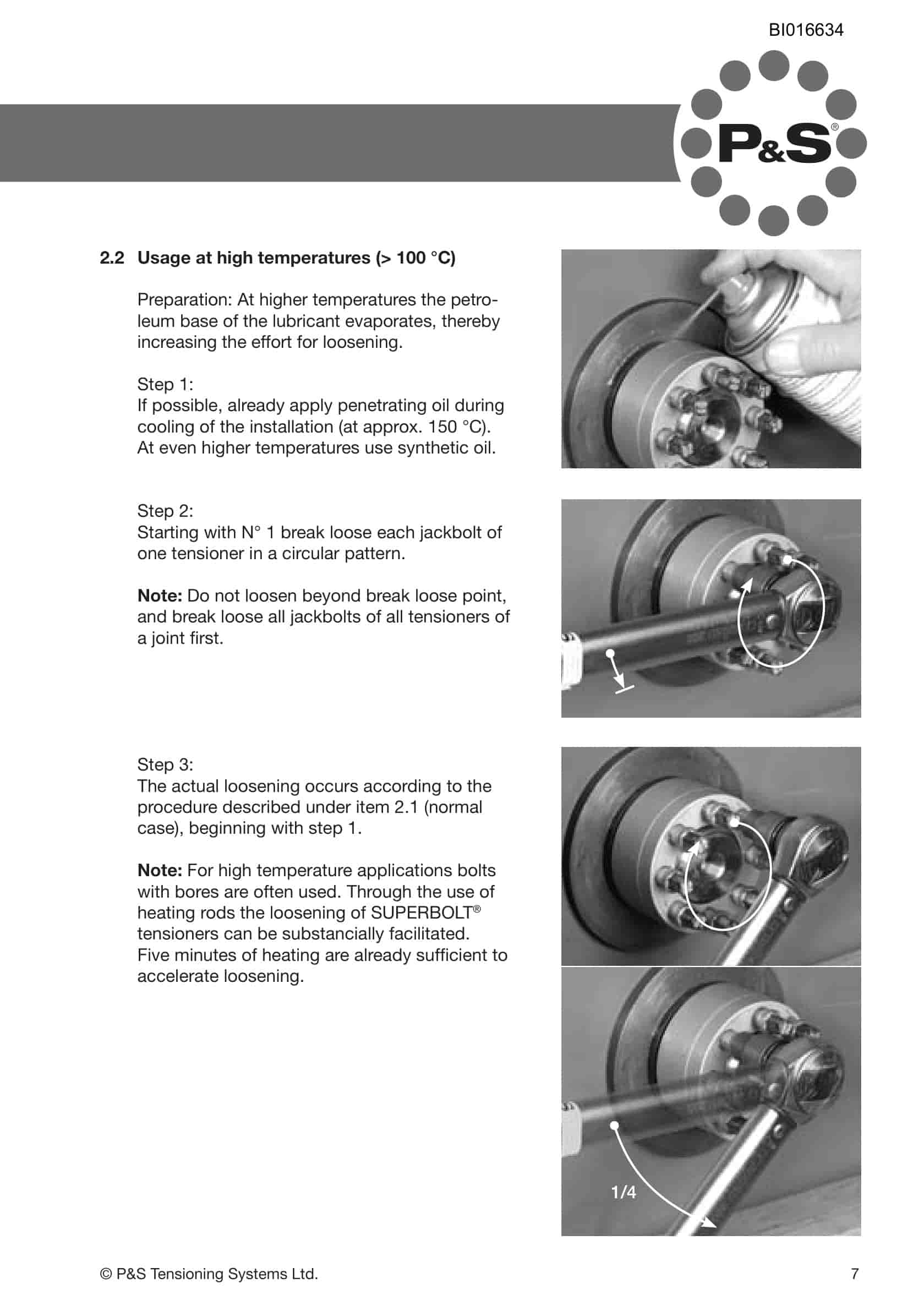 Caterpillar Superbolt Pretensioning Systems Operation And Maintenance Manual BI016634-2