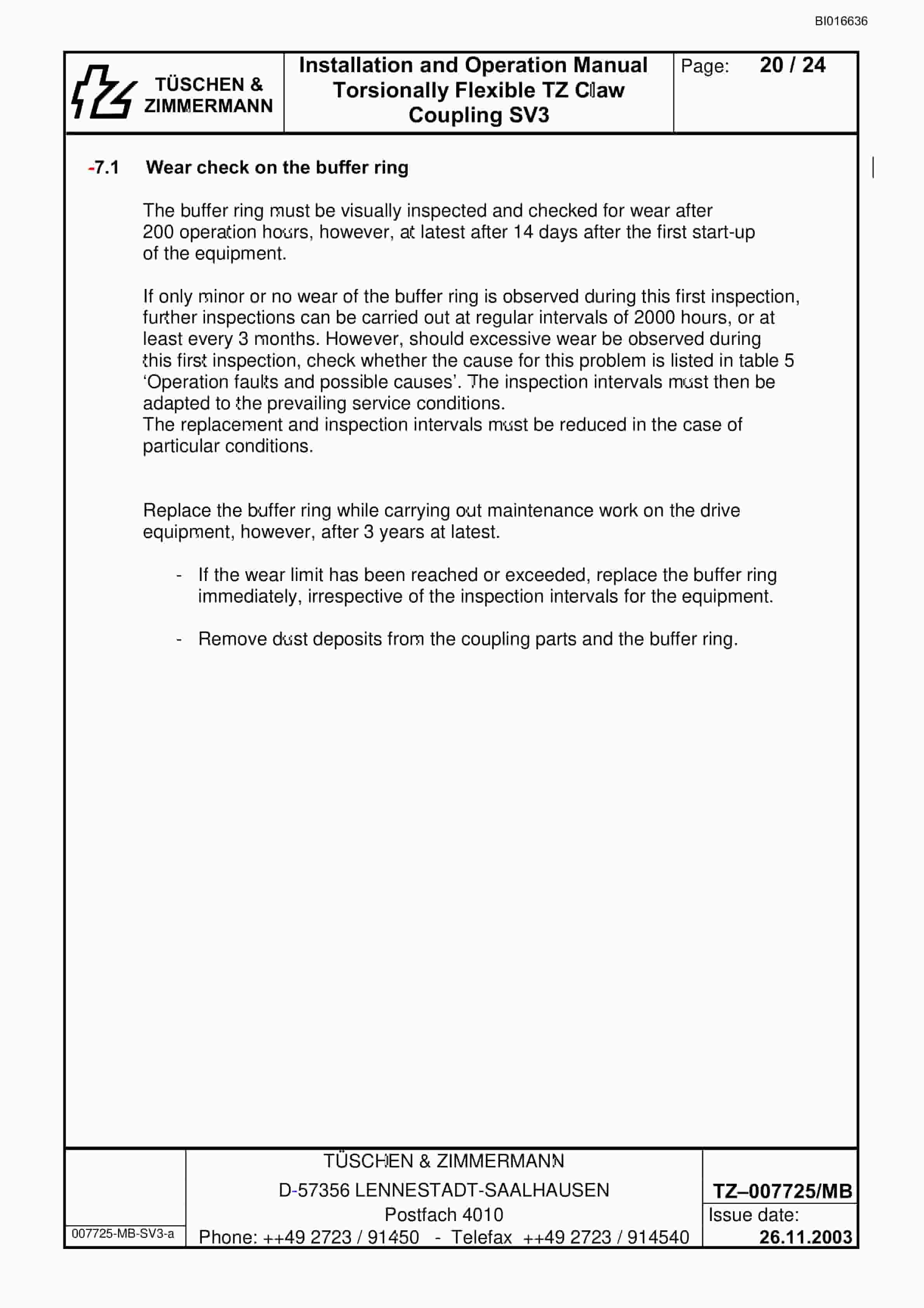 Caterpillar Torsionally Flexible Operation And Maintenance Manual BI016636-4