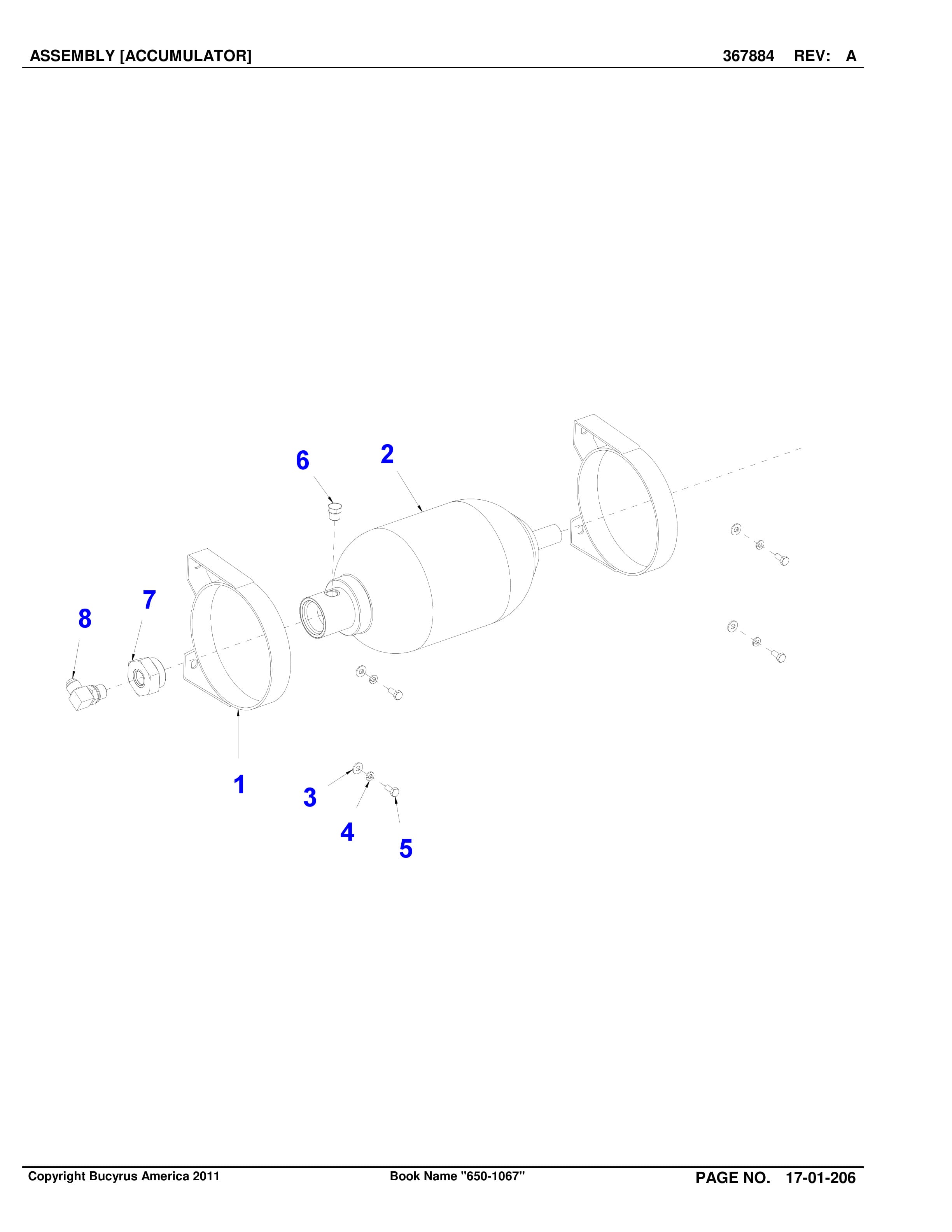 Caterpillar VT650 Roof Support Carrier Parts Manual BI016893-2