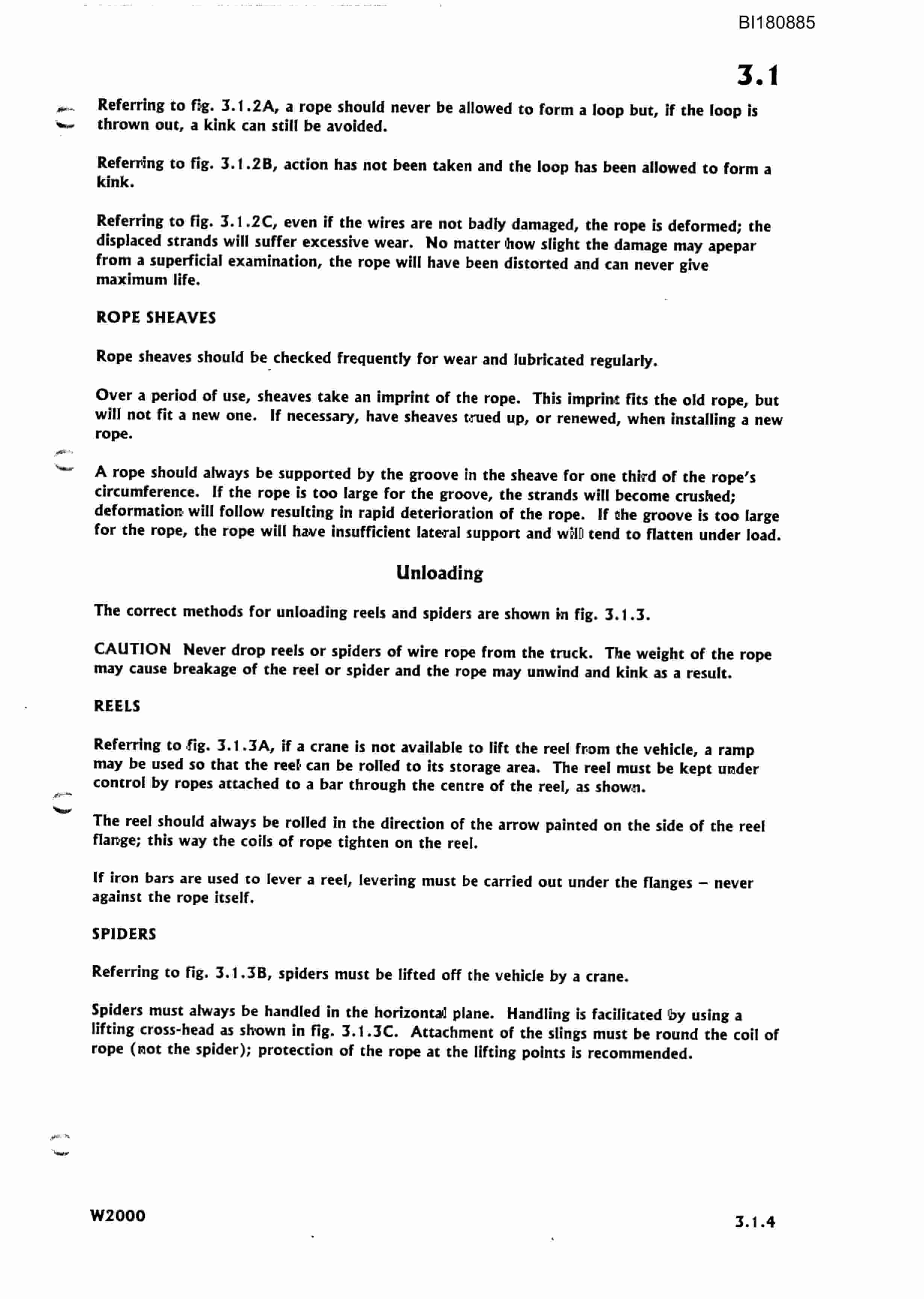 Caterpillar W2000 Walking Dragline Technical Manual BI180885-2