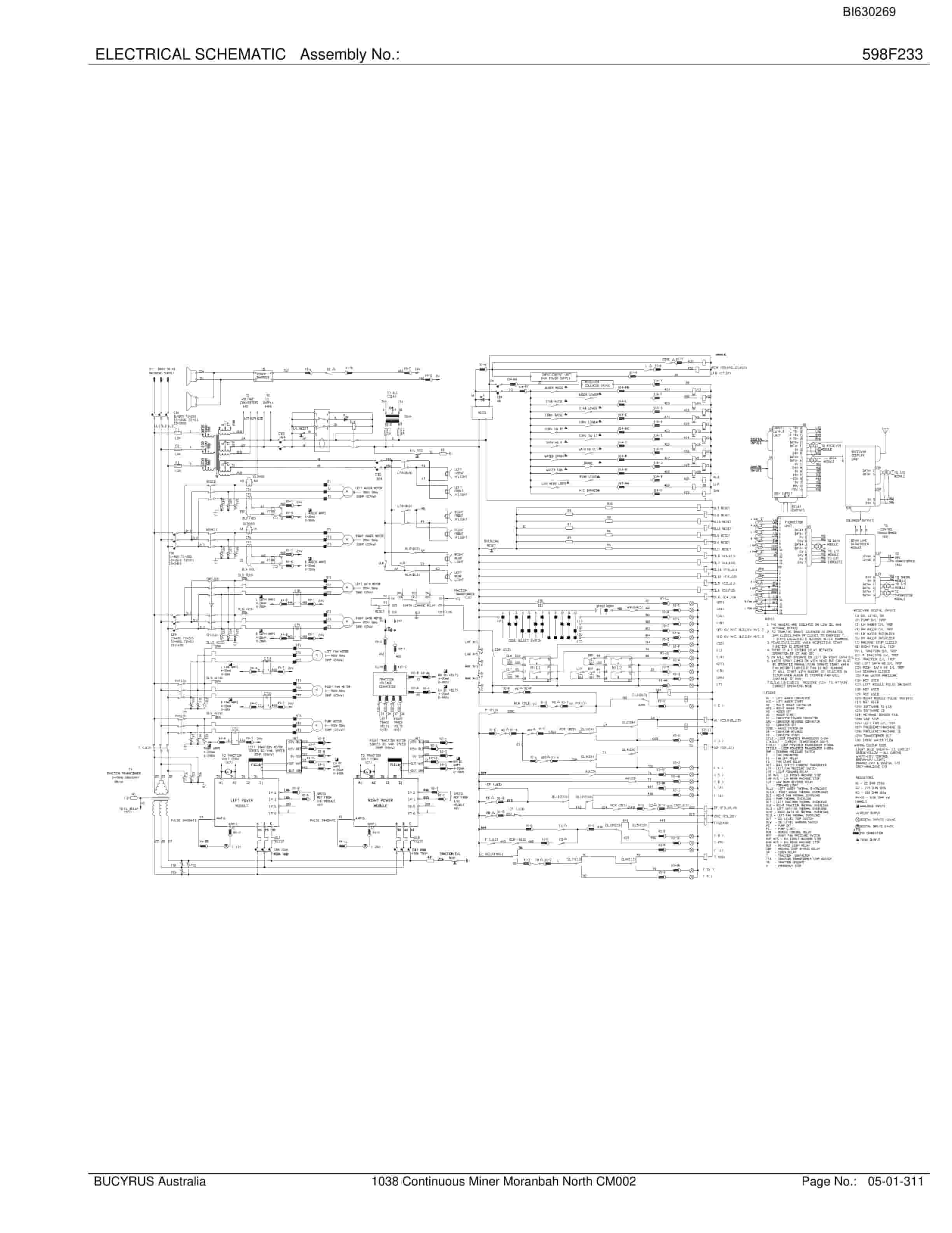 Bucyrus 1038 Continuous Miner Parts Manual BI630269-4