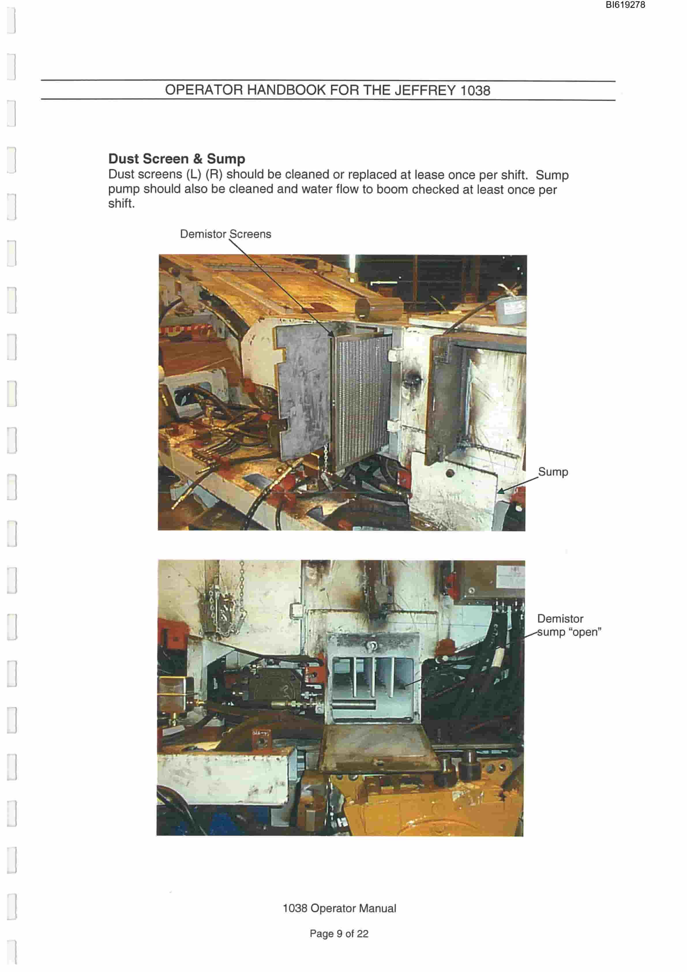 Bucyrus 1038 Continuous Miner Technical Manual BI619278-3