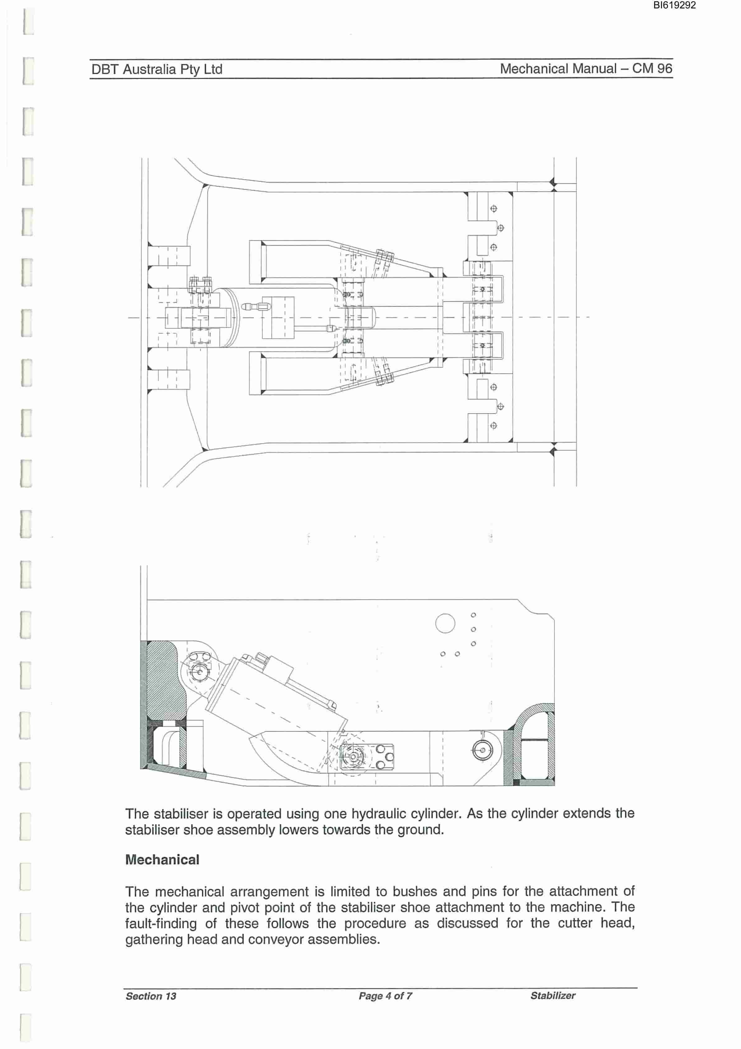 Bucyrus 1038 Continuous Miner Technical Manual BI619292-4
