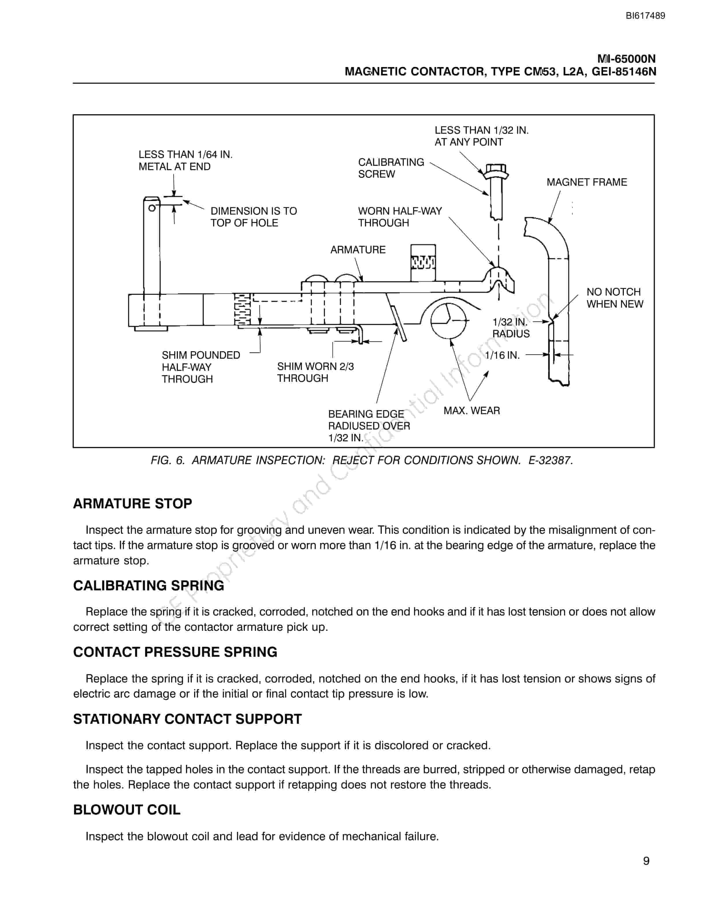 Bucyrus 17CM53 Magnetic Contactors Technical Manual BI617489-3