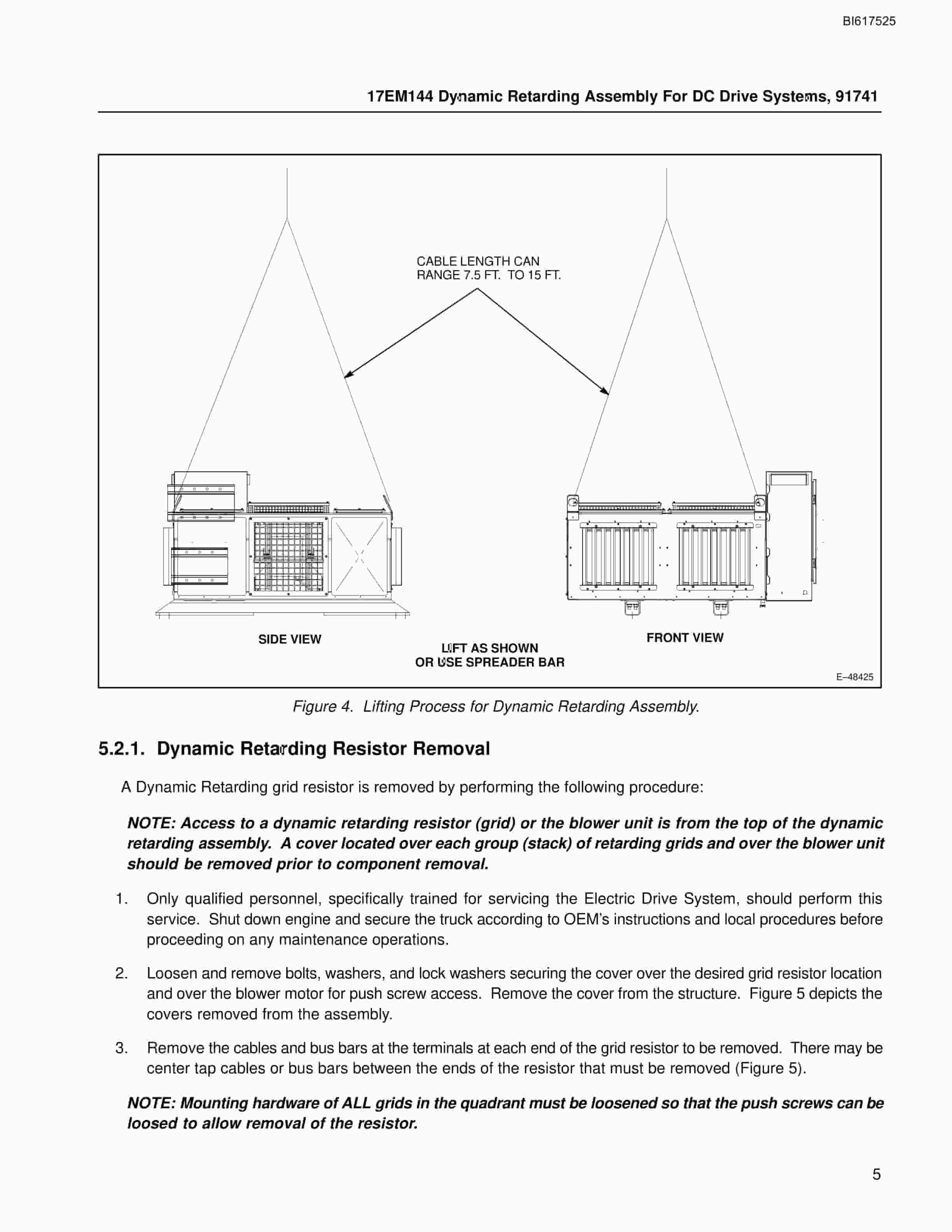 Bucyrus 17EM144 Dynamic Retarding Assembly Technical Manual BI617525-2