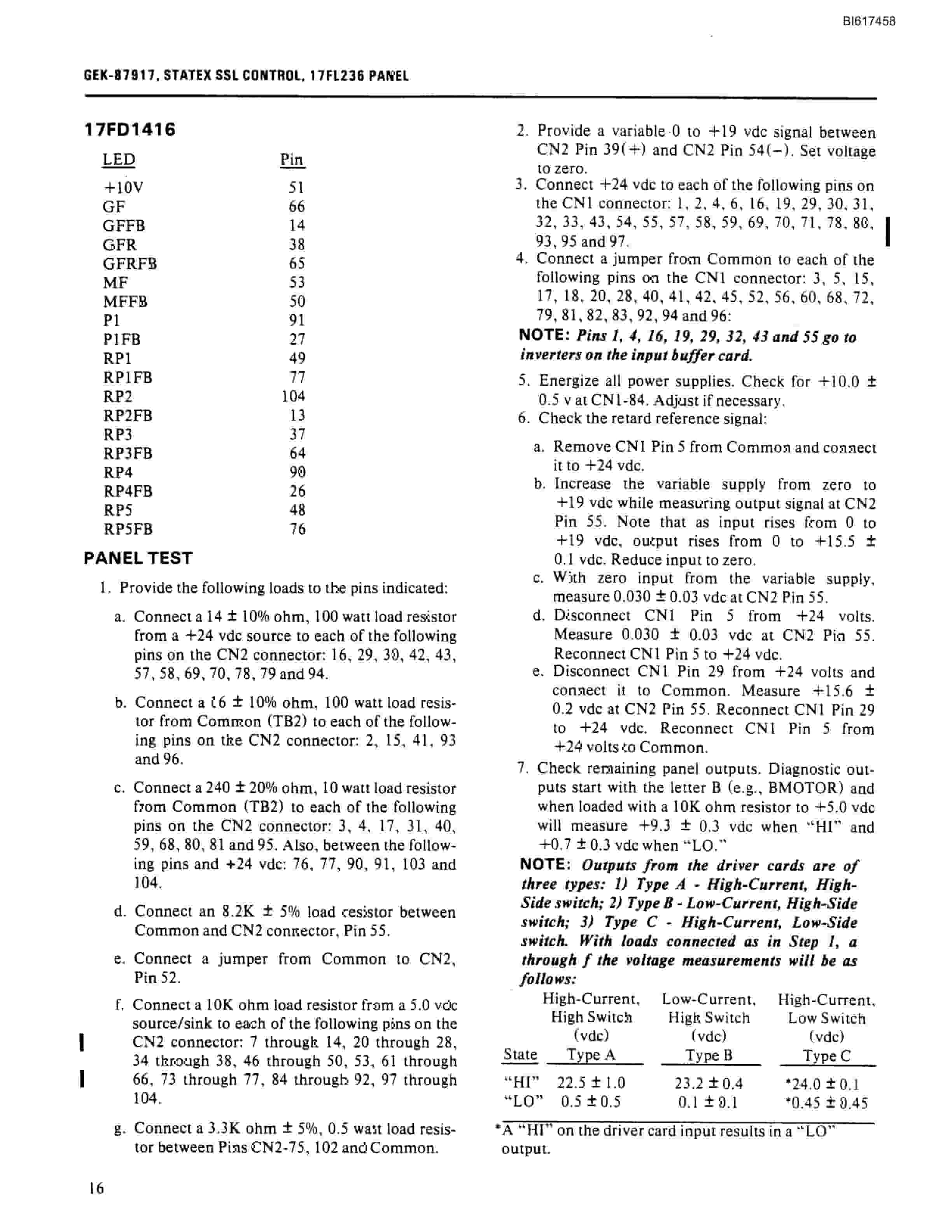 Bucyrus 17FL236 Panel Statex SSL Control Technical Manual BI617458-5