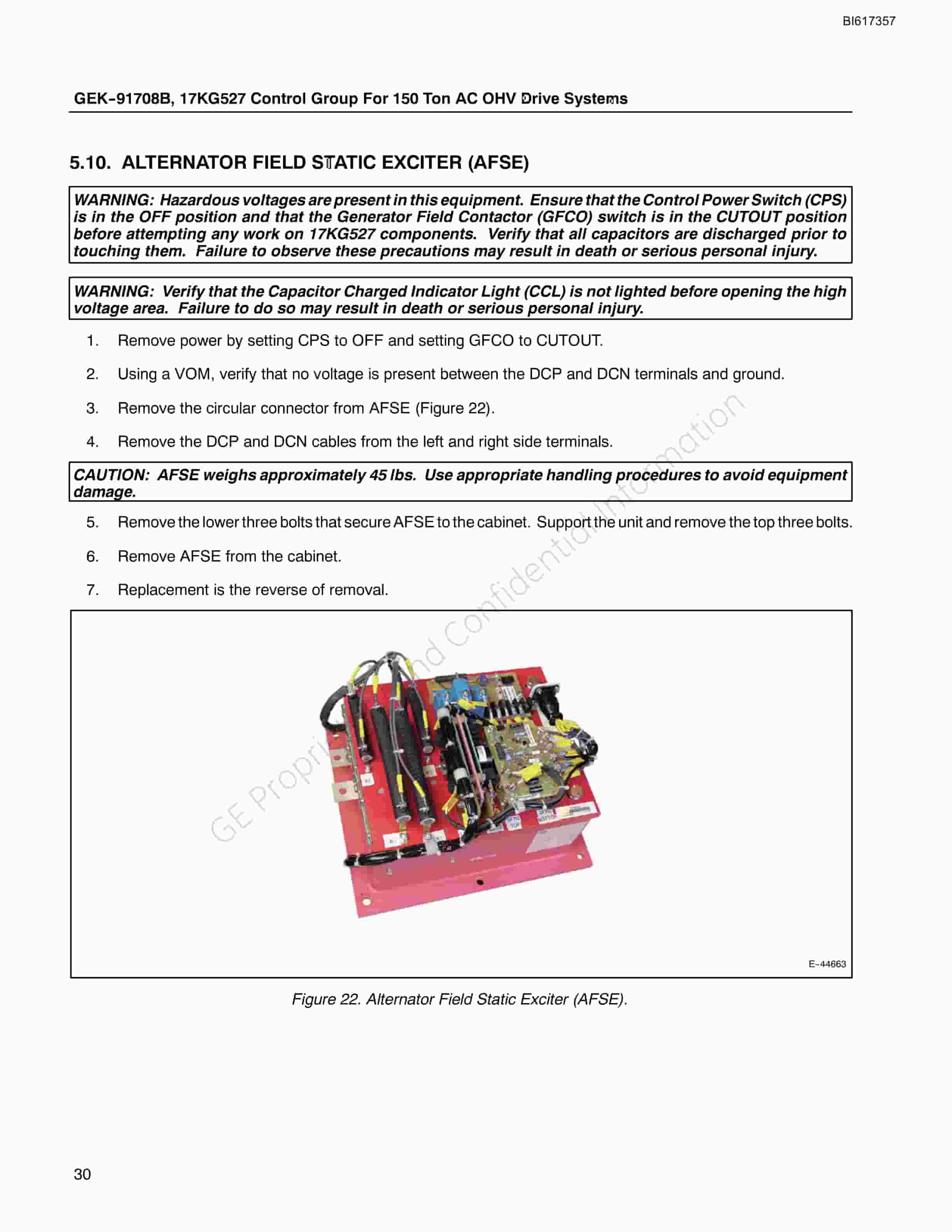 Bucyrus 17KG527 Control Group 150TON Technical Manual BI617357-5