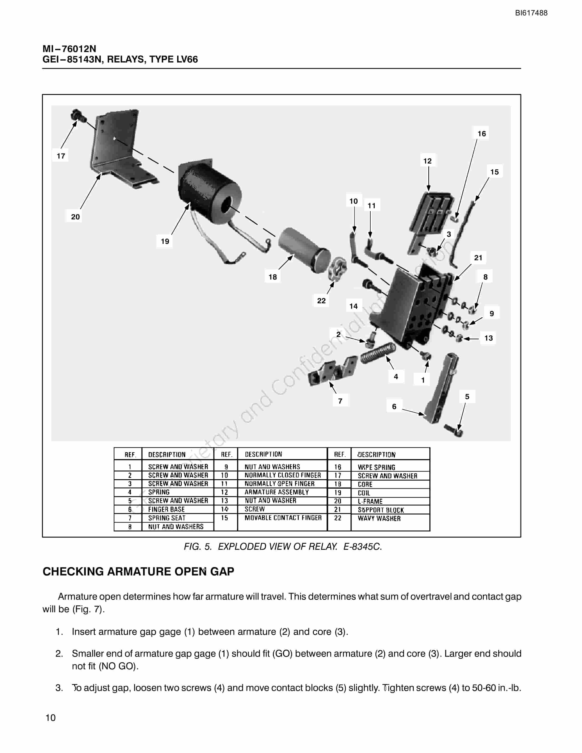 Bucyrus 17LV66 Relays Technical Manual BI617488-4