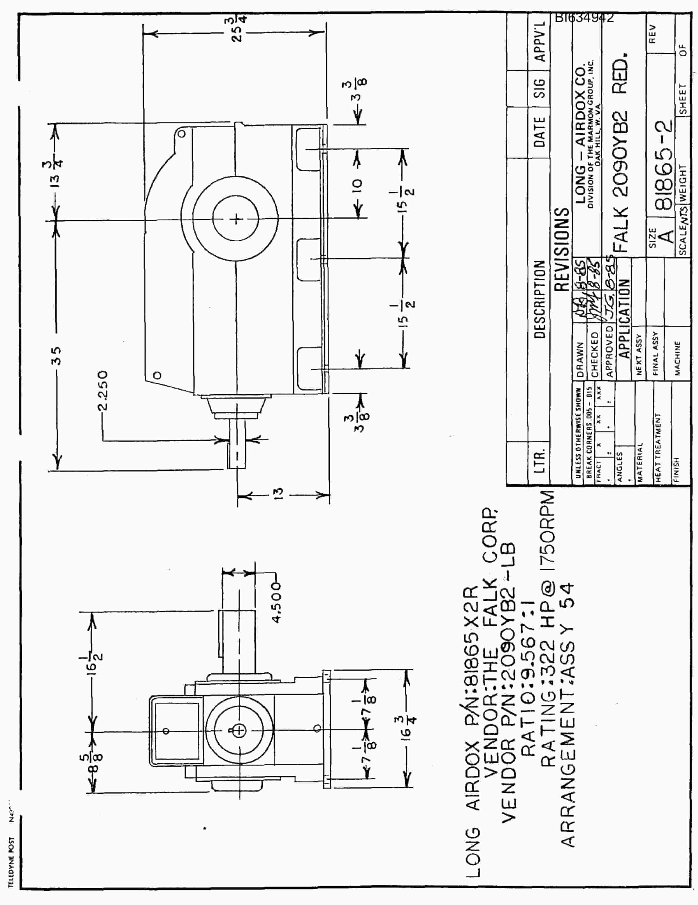 Bucyrus 180-449 Frames Reliance Standard Technical Manual BI634942-4