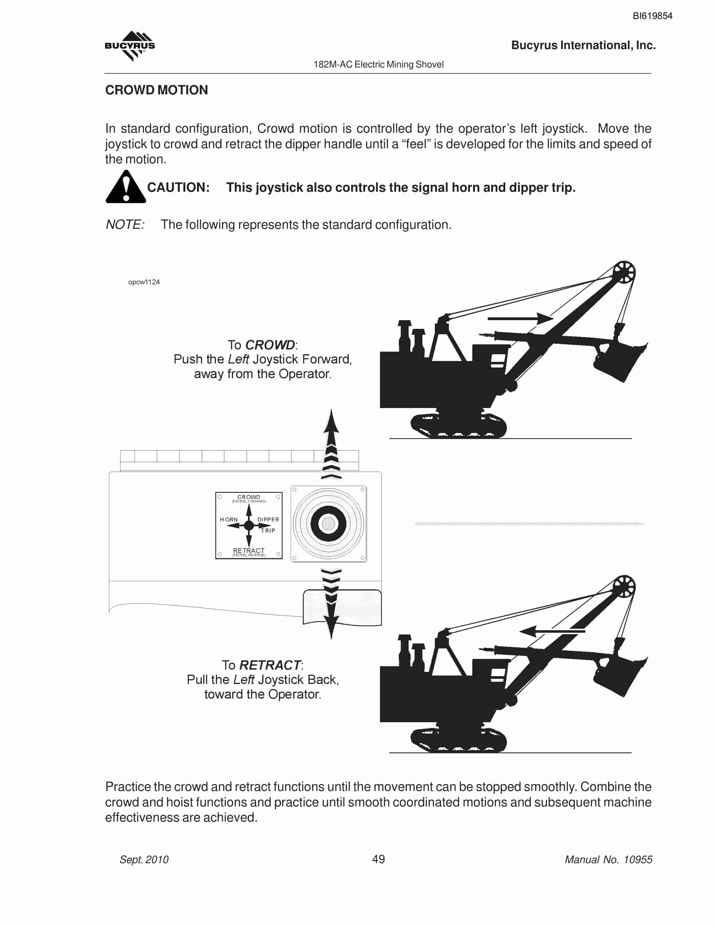 Bucyrus 182M-AC Mining Shovel Operators Manual BI619854-4
